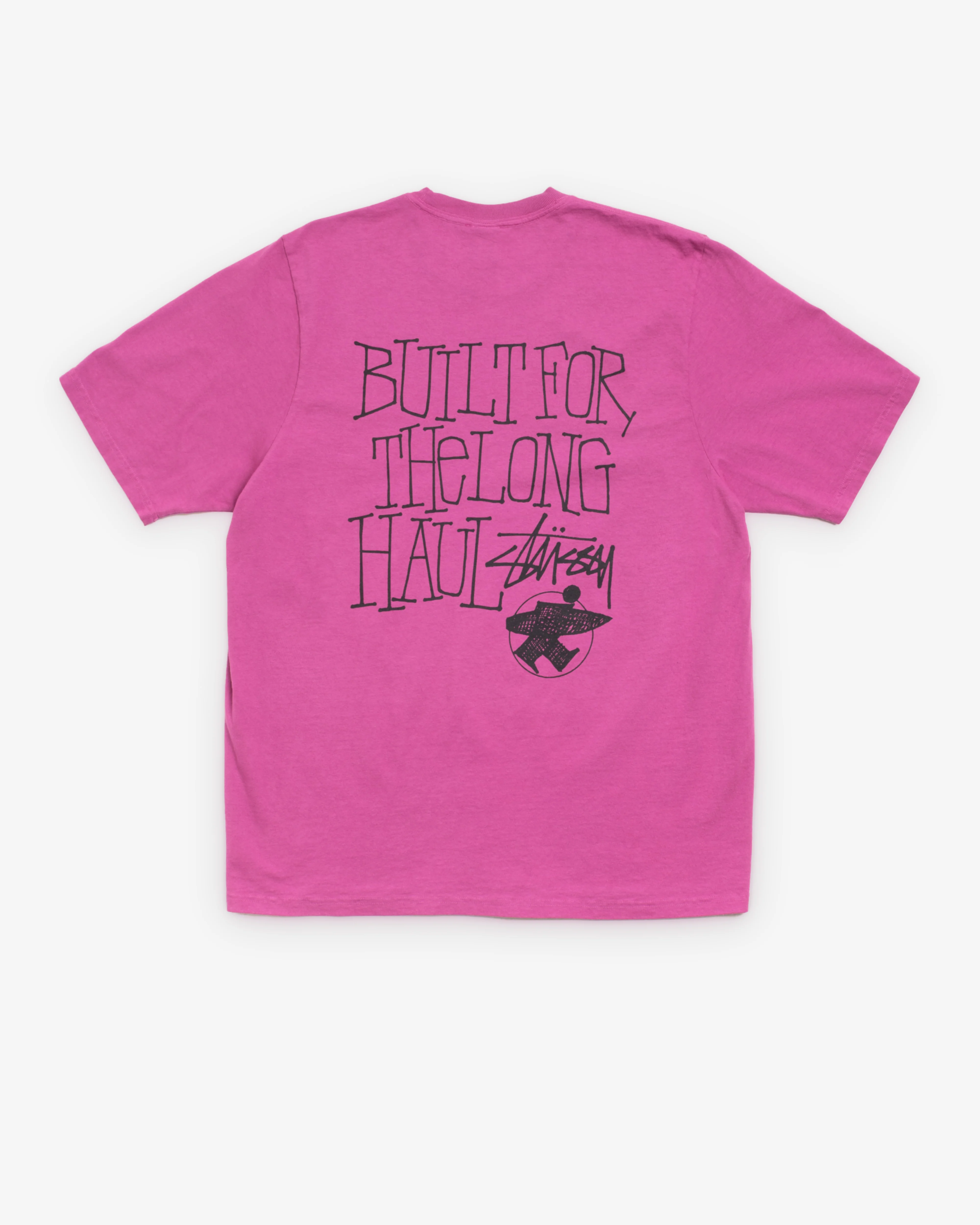 Stüssy - Men's Long Haul Pig. Dyed Tee - (Berry) - Image 2