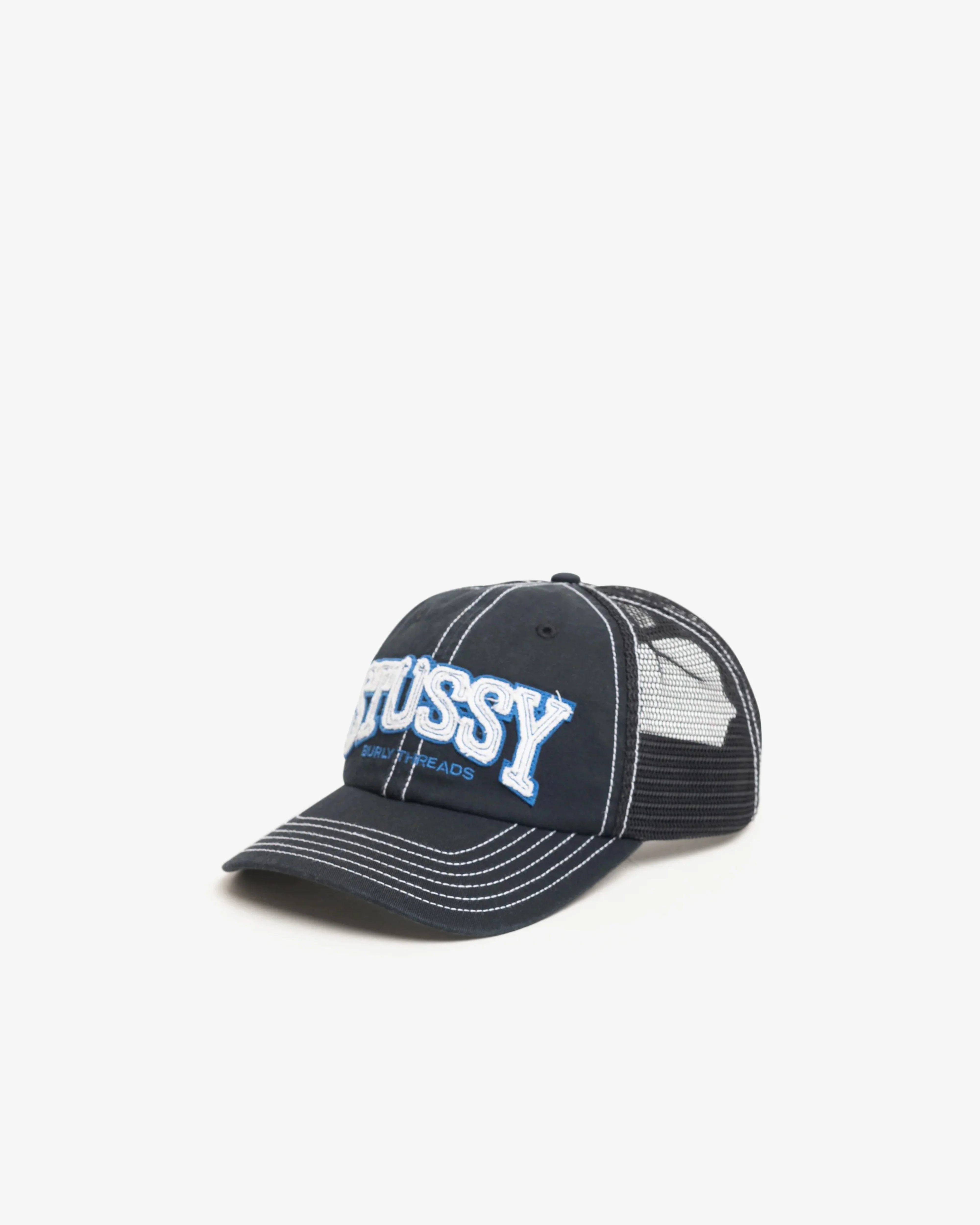 Stüssy - Men's Md Burly Threads Trucker - (Black) - Image 2