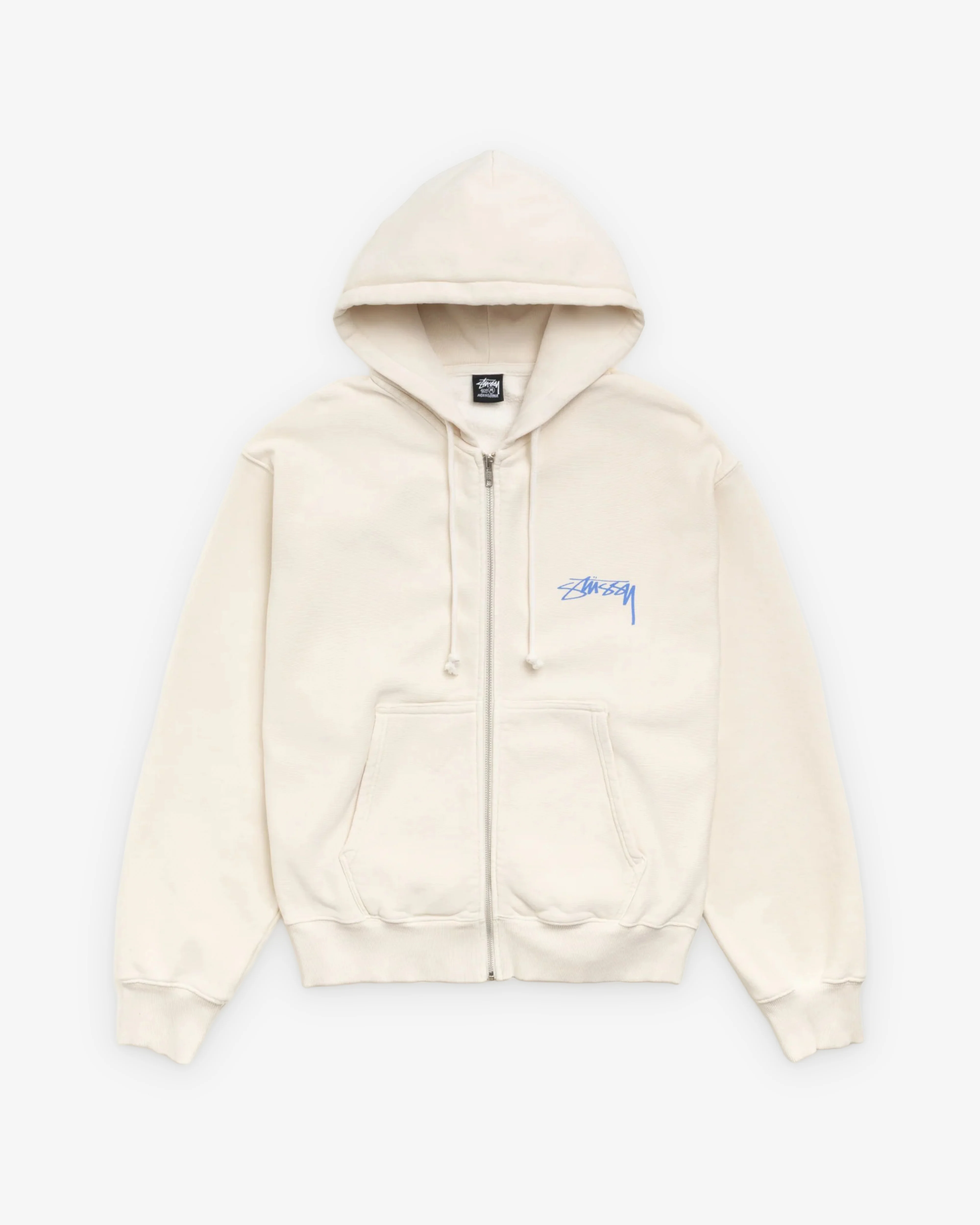 Stüssy - Men's Skate Stack Garment Dyed Zip Hood - (Bone)