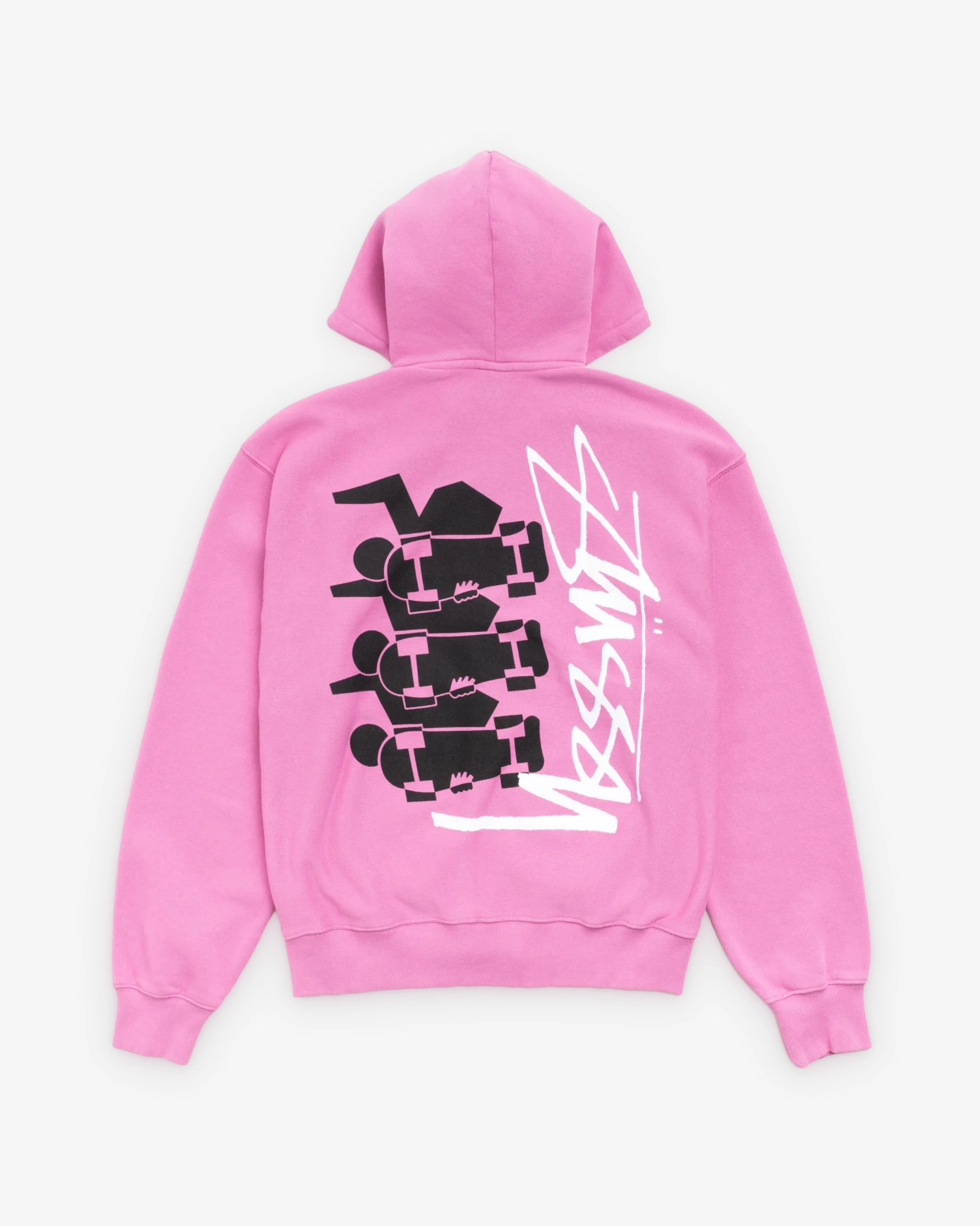 Stüssy - Men's Skate Stack Gar. Dyed Zip Hood - (Pink) - Image 2