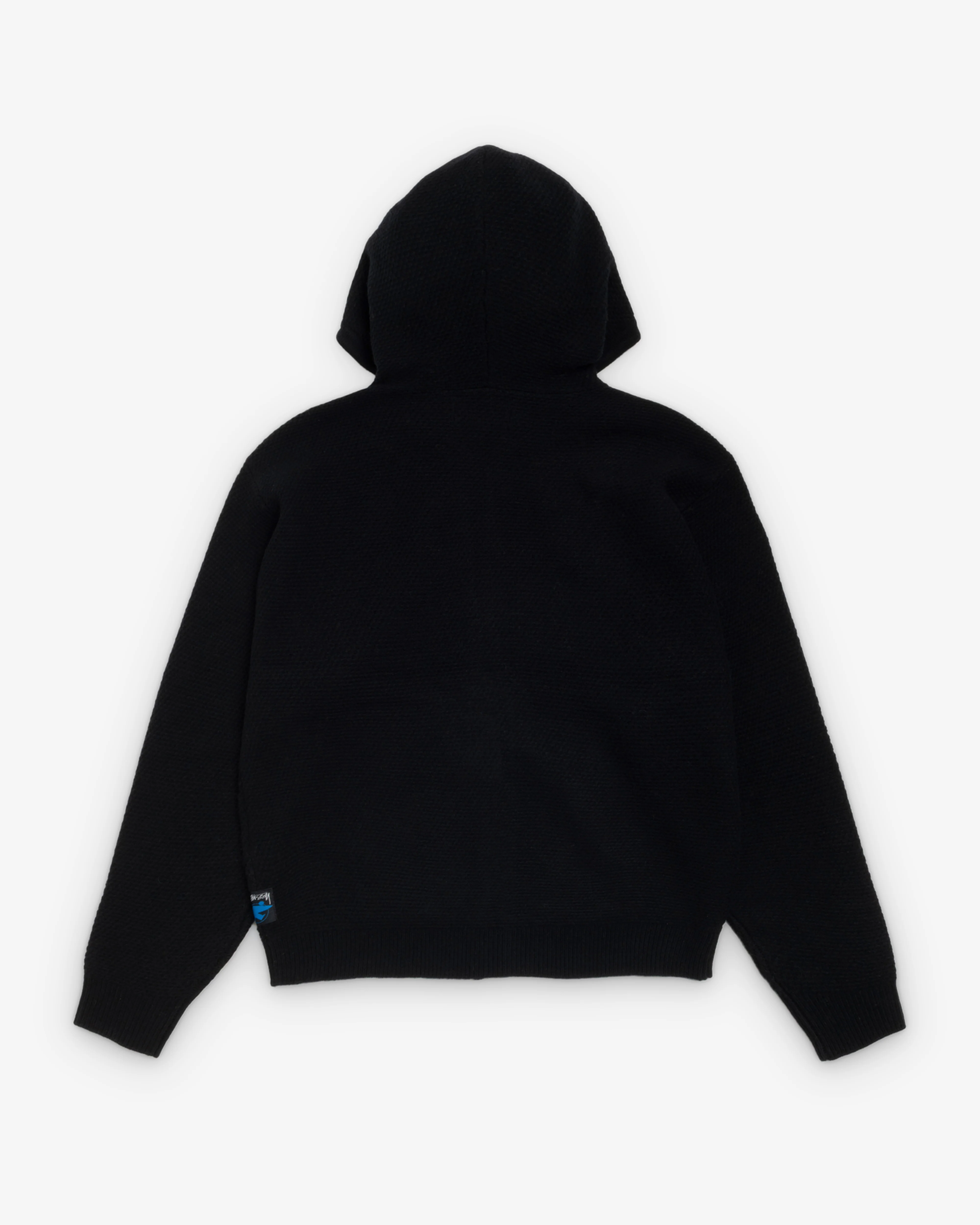 Stüssy - Men's Textured Zip Hooded Sweater - (Black) - Image 2