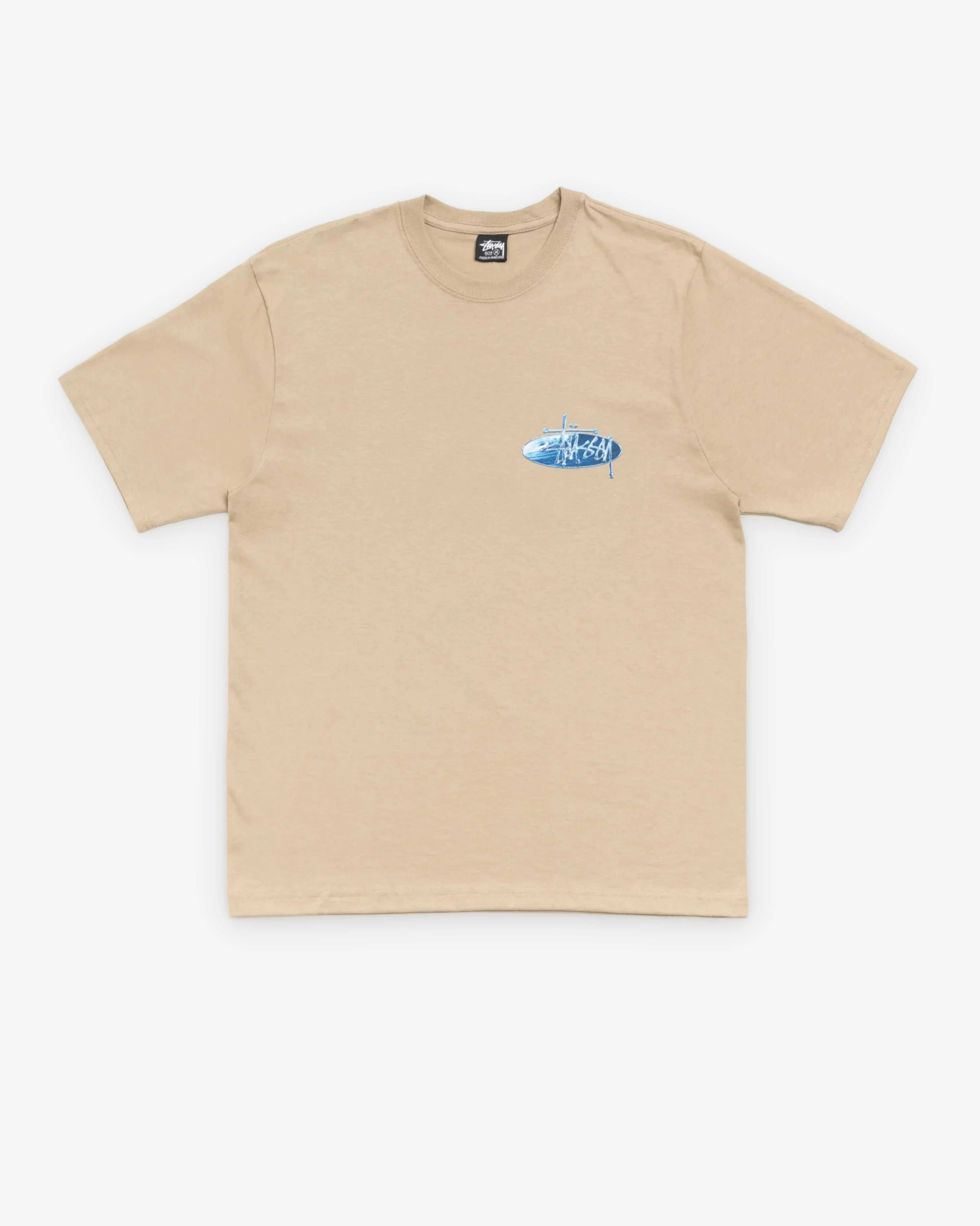 Stüssy - Men's Wave Oval Tee - (Khaki) - Image 2
