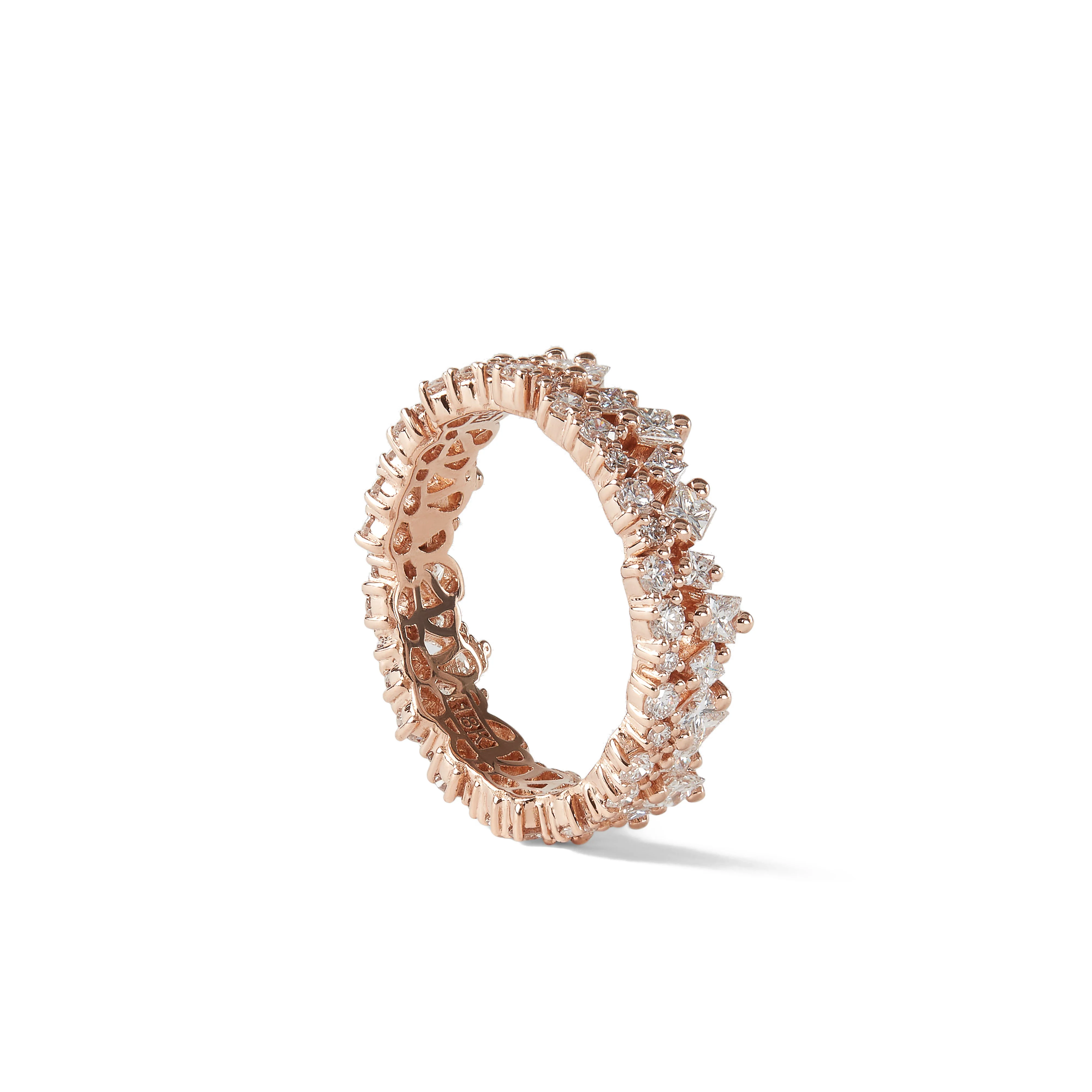 Suzanne Kalan - Womenâs Princess Stack Diamond Band - (Rose Gold) - Image 3