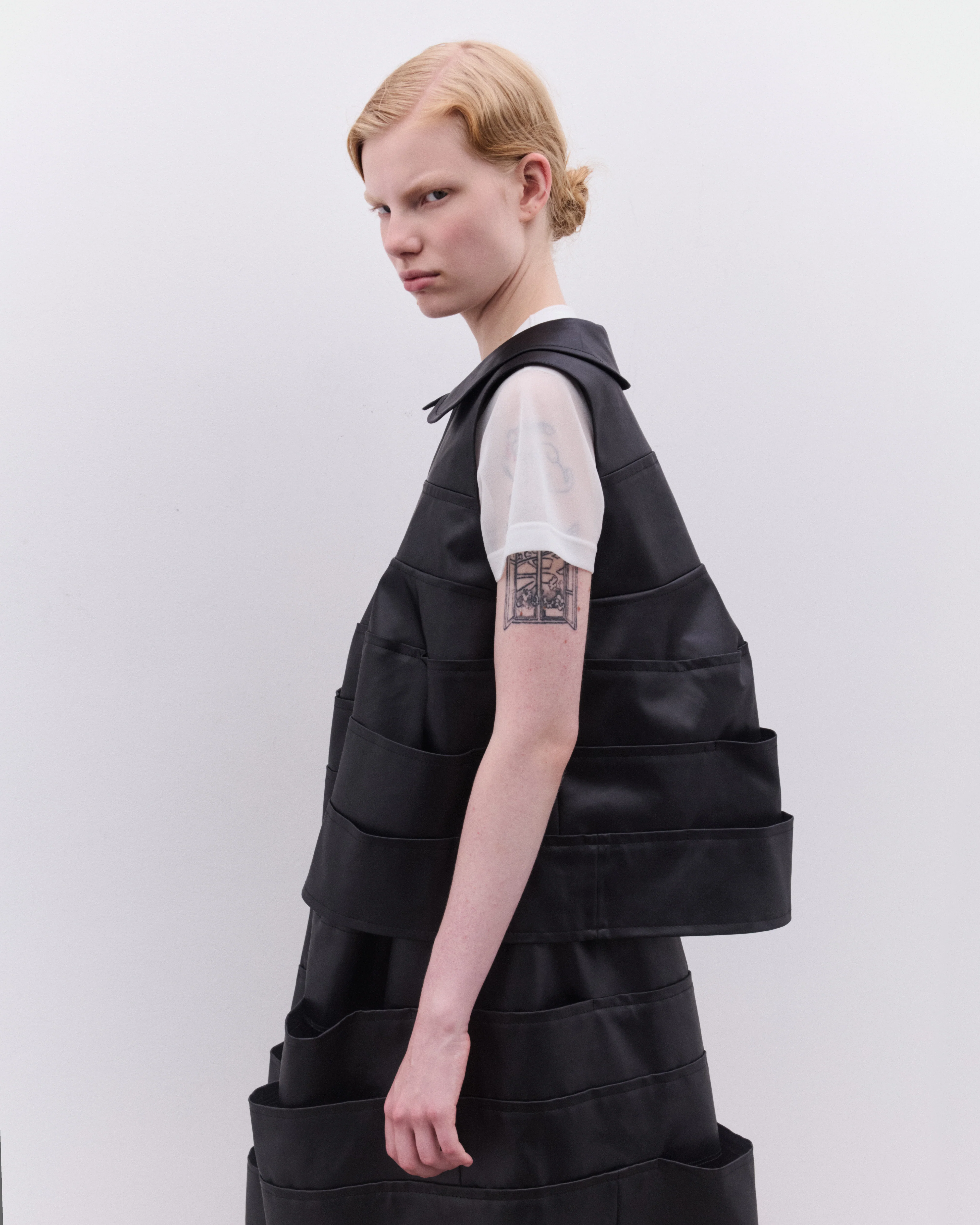 Tao - Women’s Vinyl Tiered Top - (Black) - Image 4