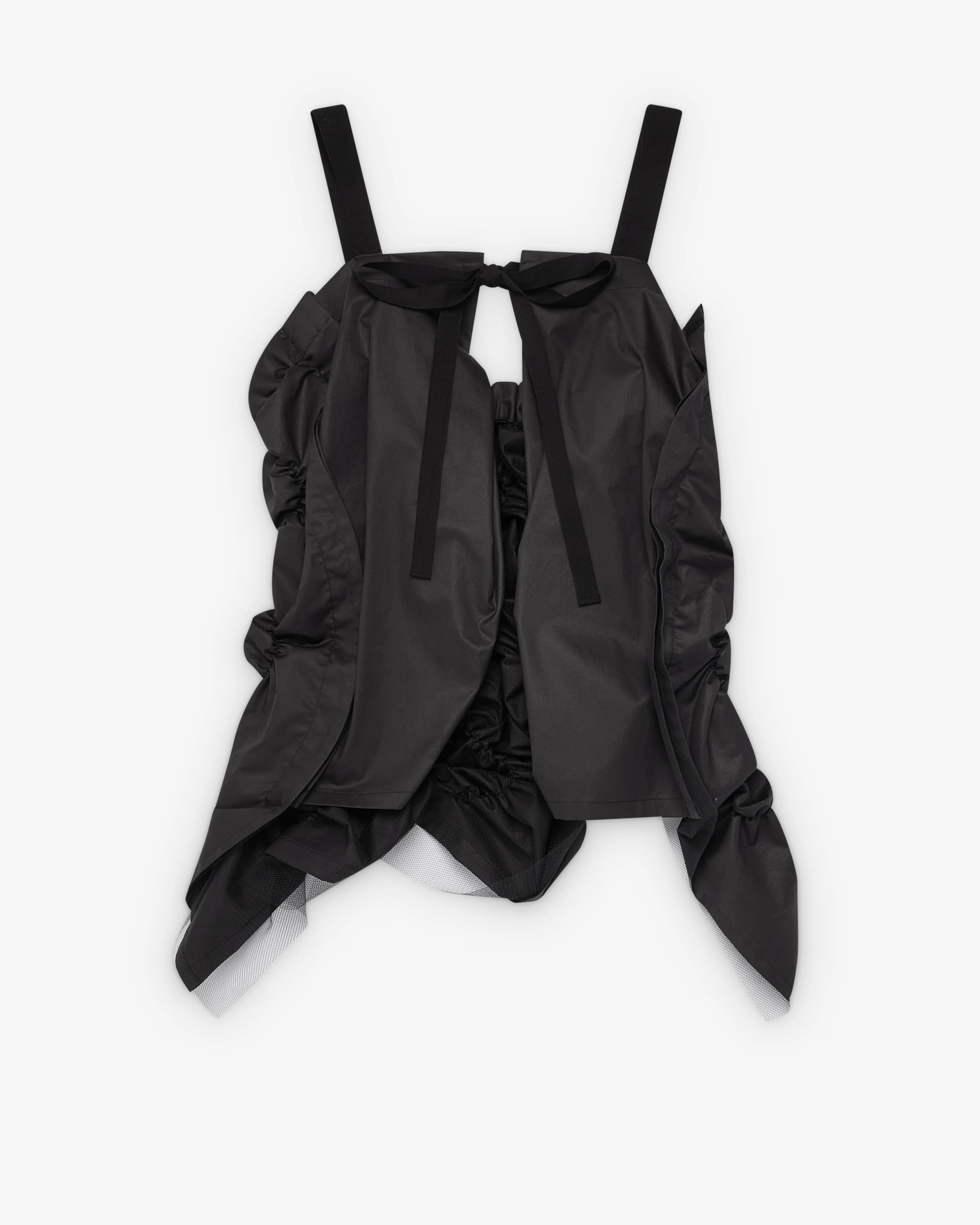 Tao - Women's Ruffle Corset Top - (Black) - Image 2