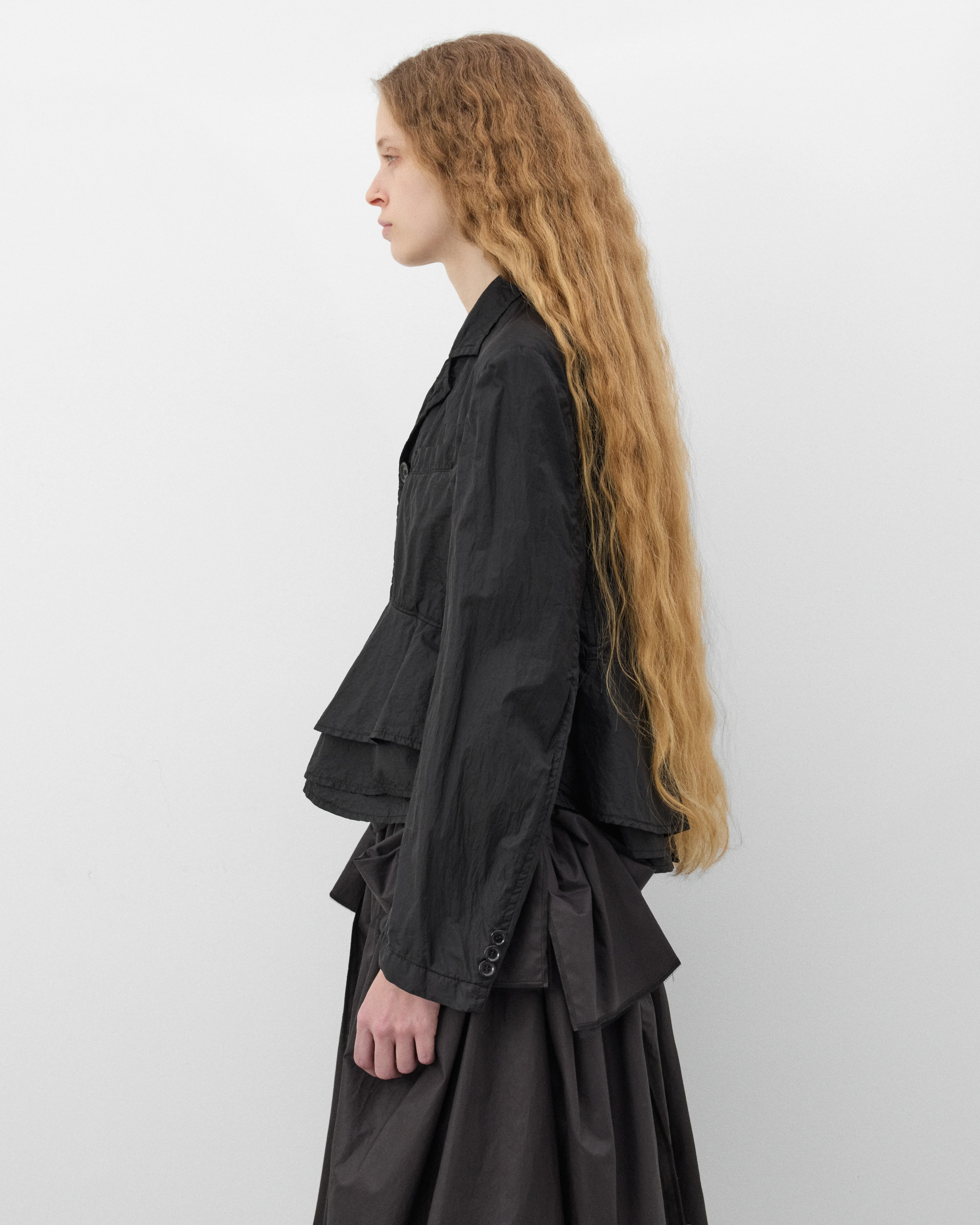 Tao - Women's Layered Jacket - (Black) - Image 4