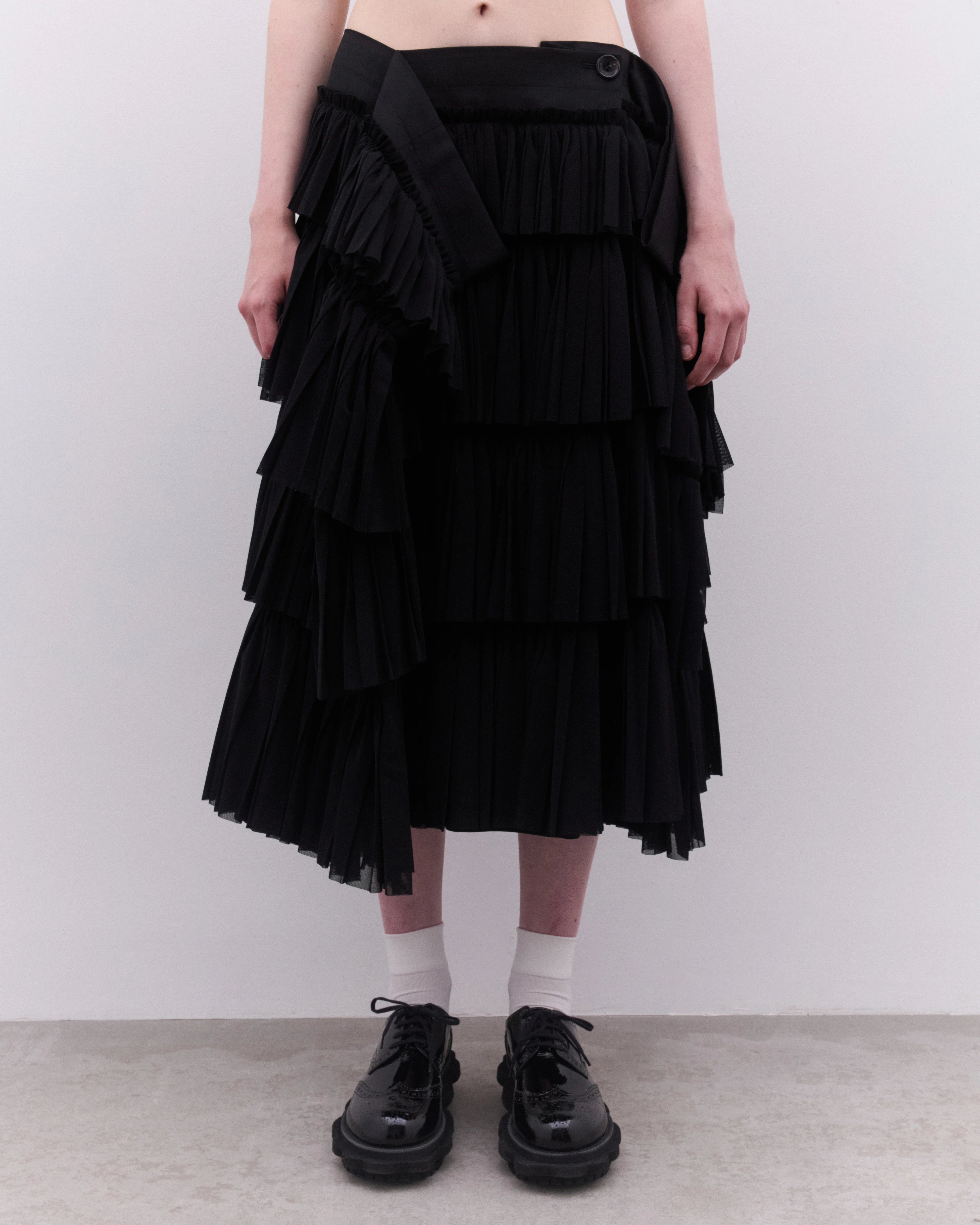 Tao - Women’s Tulle Ruffle Skirt - (Black) - Image 3