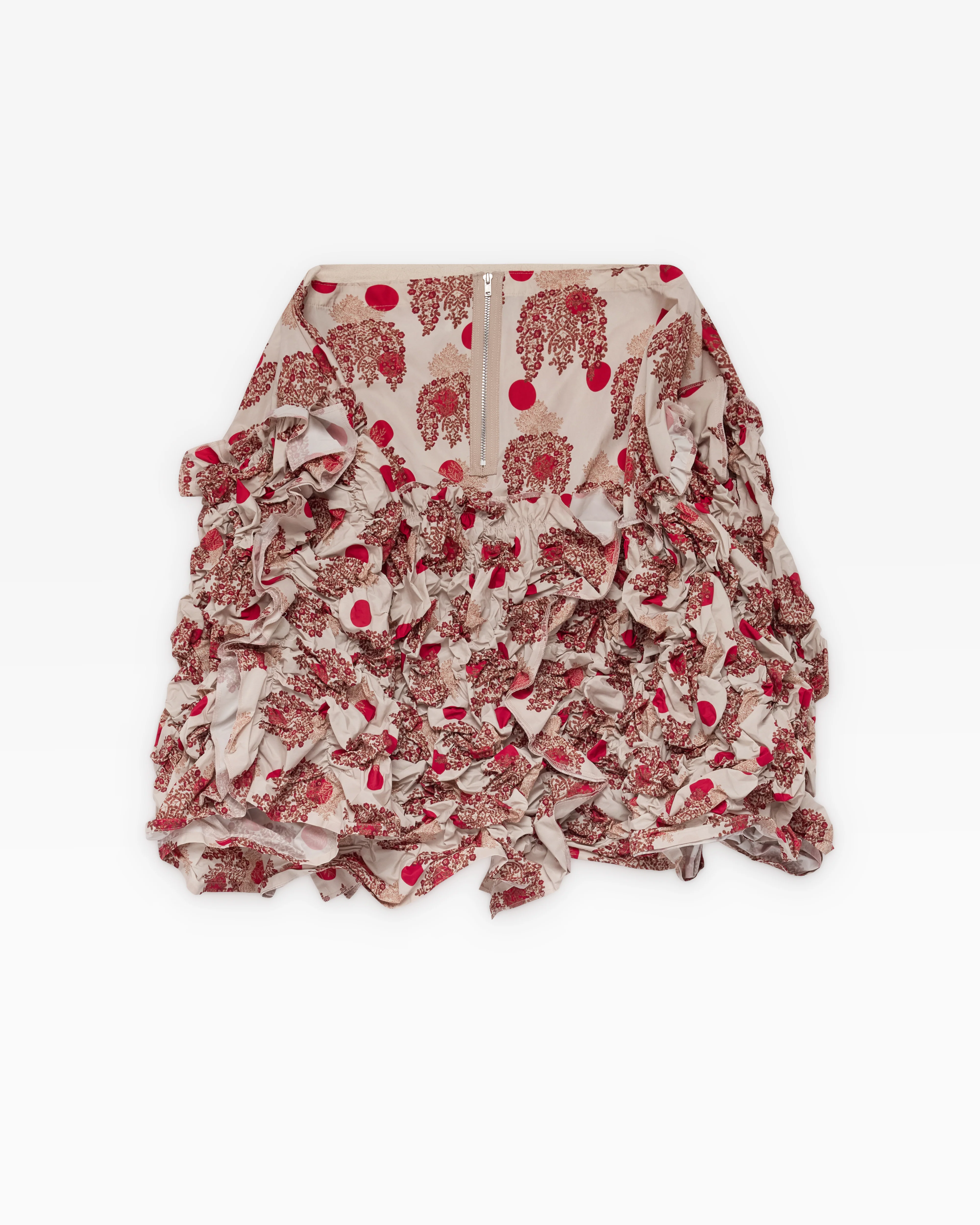 Tao - Women's Polka-Dot Floral Ruffled Skirt - (Pattern H) - Image 2