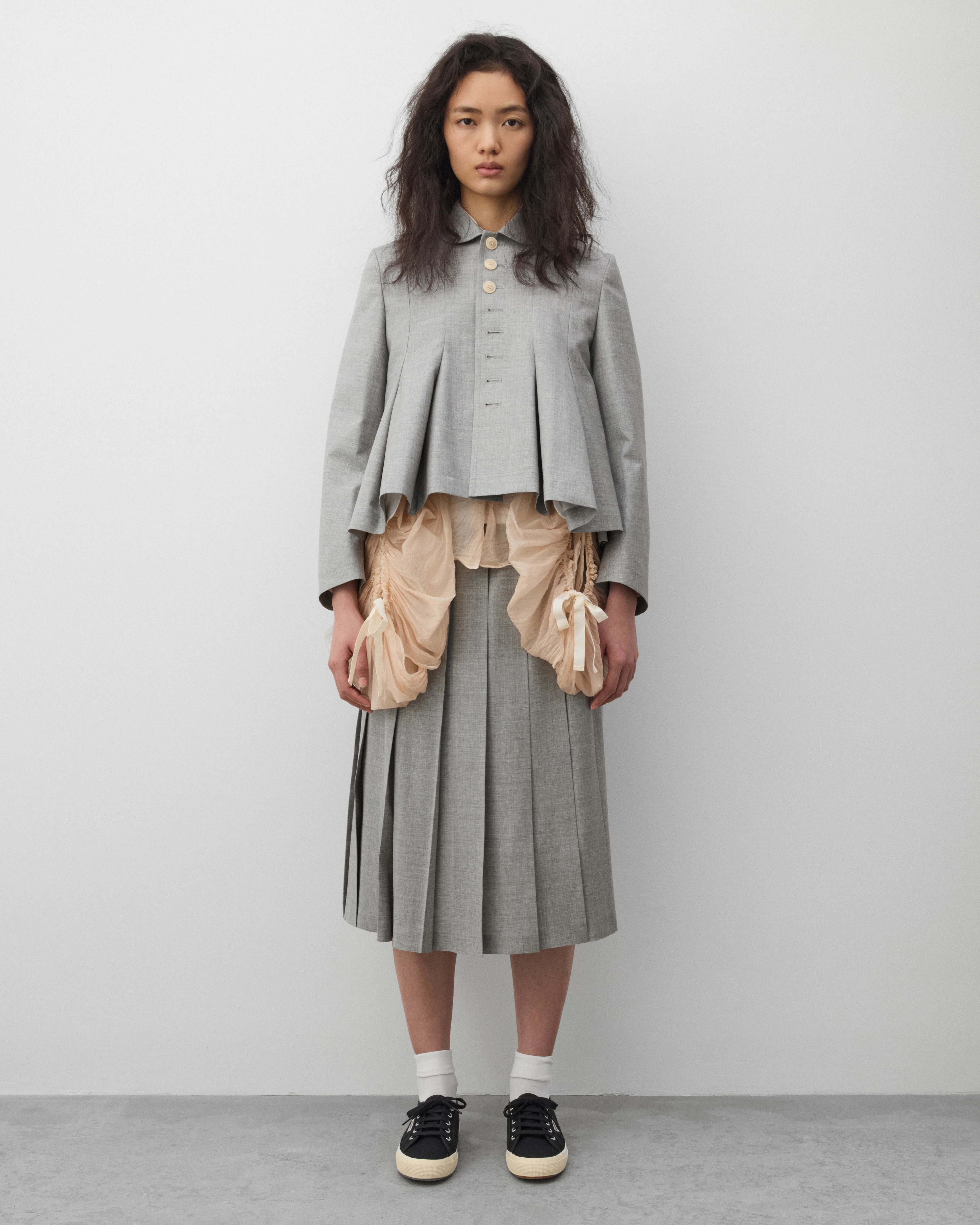 Tao - Women's Pleated Skirt - (Grey) - Image 6