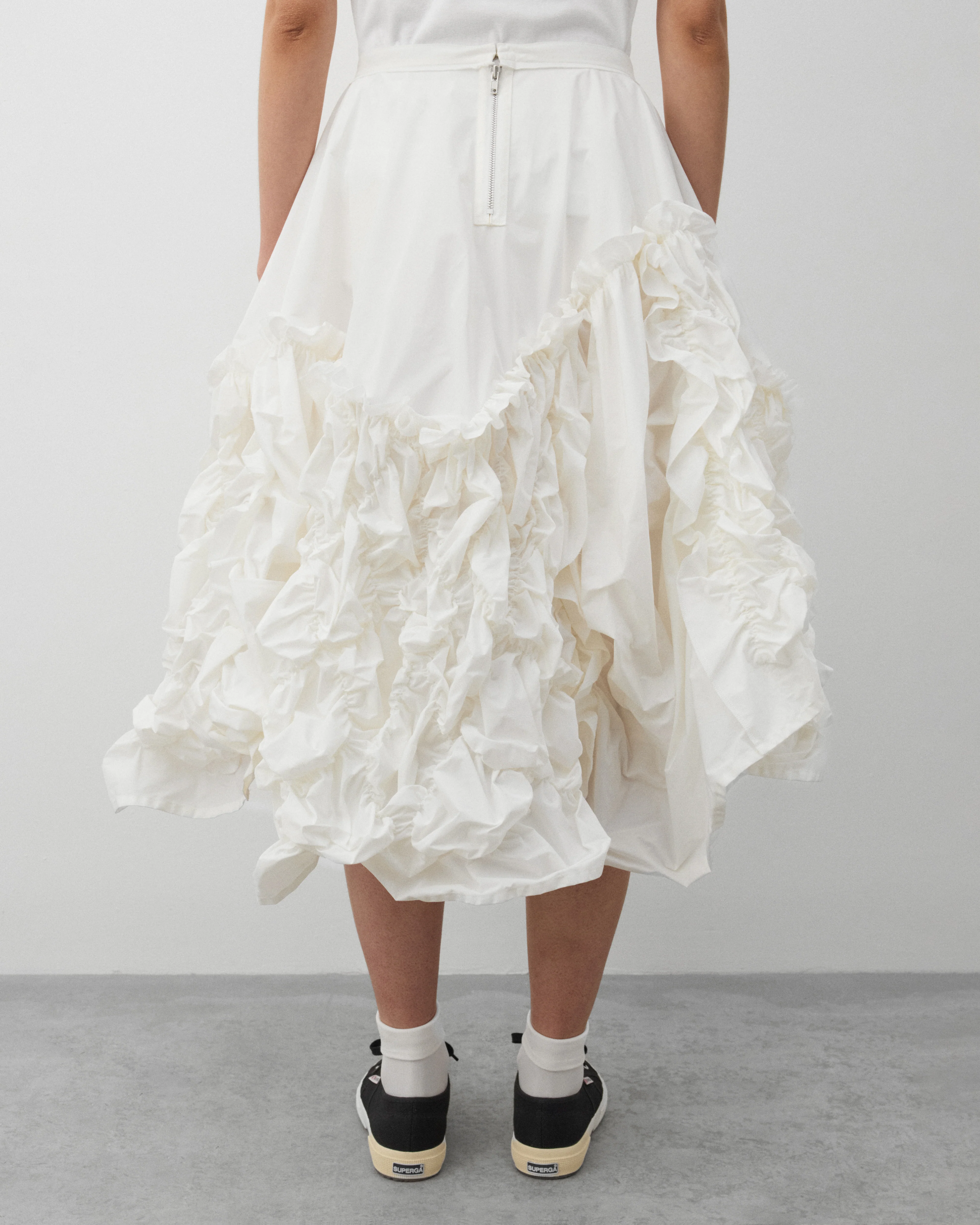 Tao - Women's Asymmetric Technical Skirt - (White) - Image 5