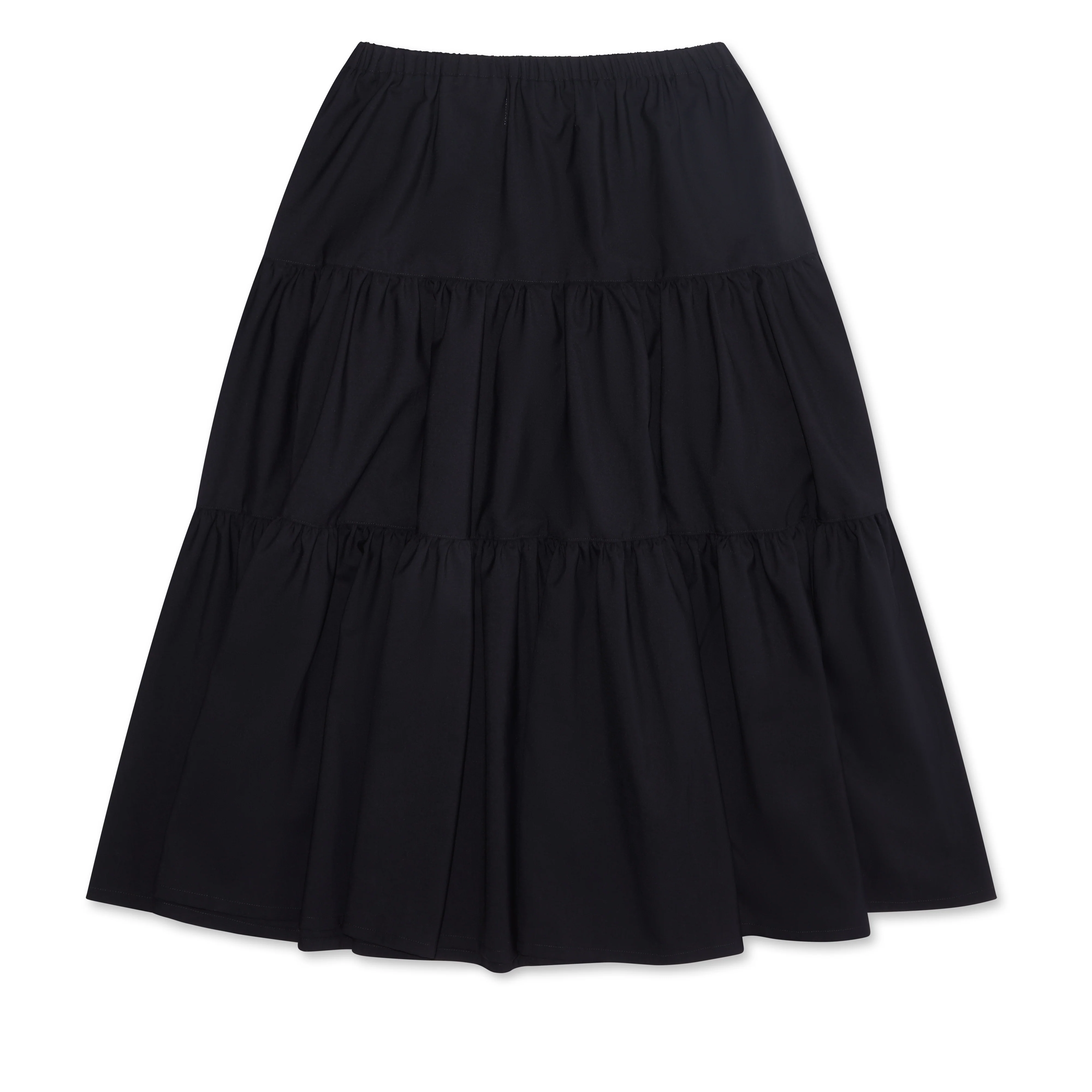 tao - Women’s Tiered Midi Skirt - (Black) - Image 2