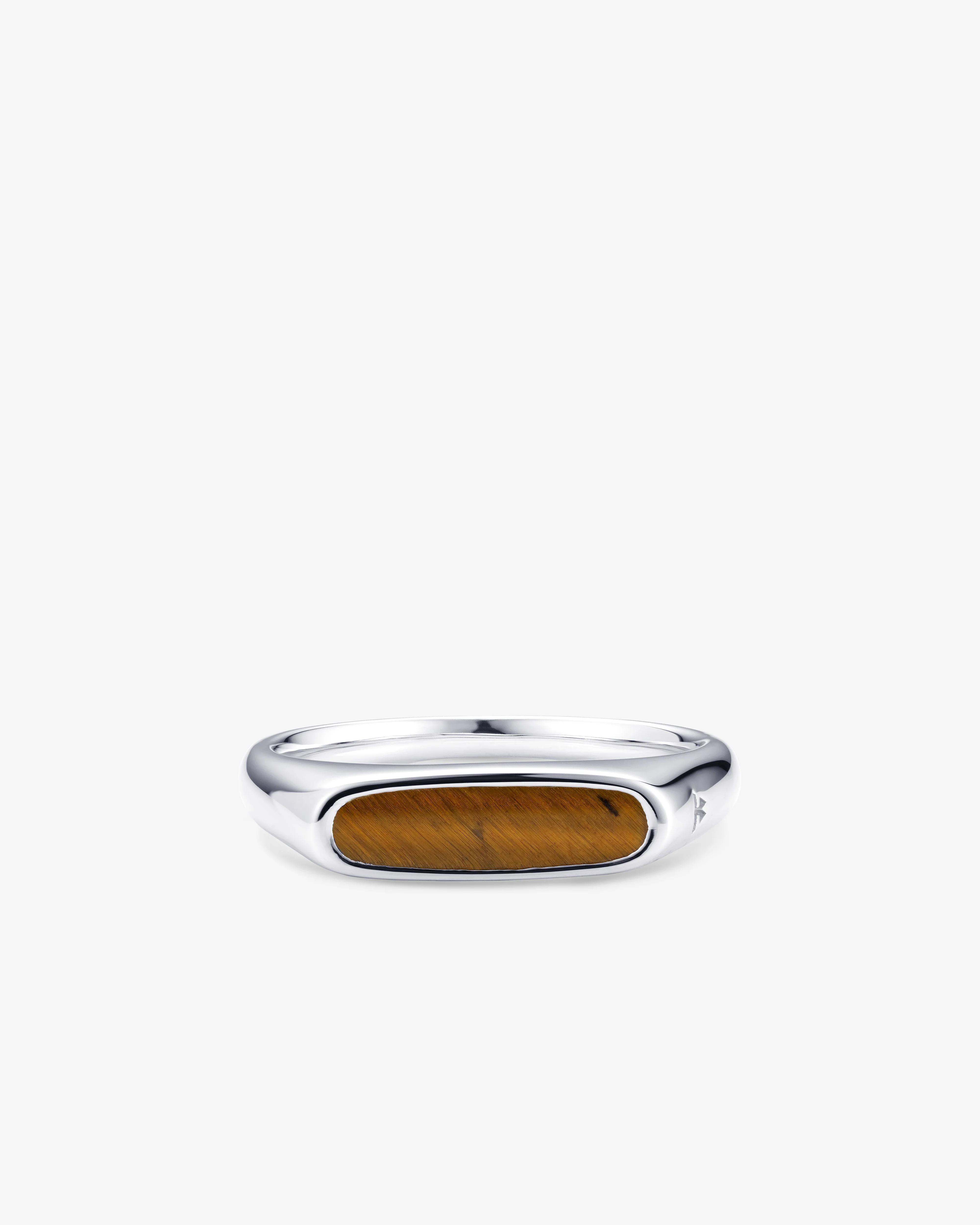Tom Wood - Mario Ring Tigers Eye - (Silver)