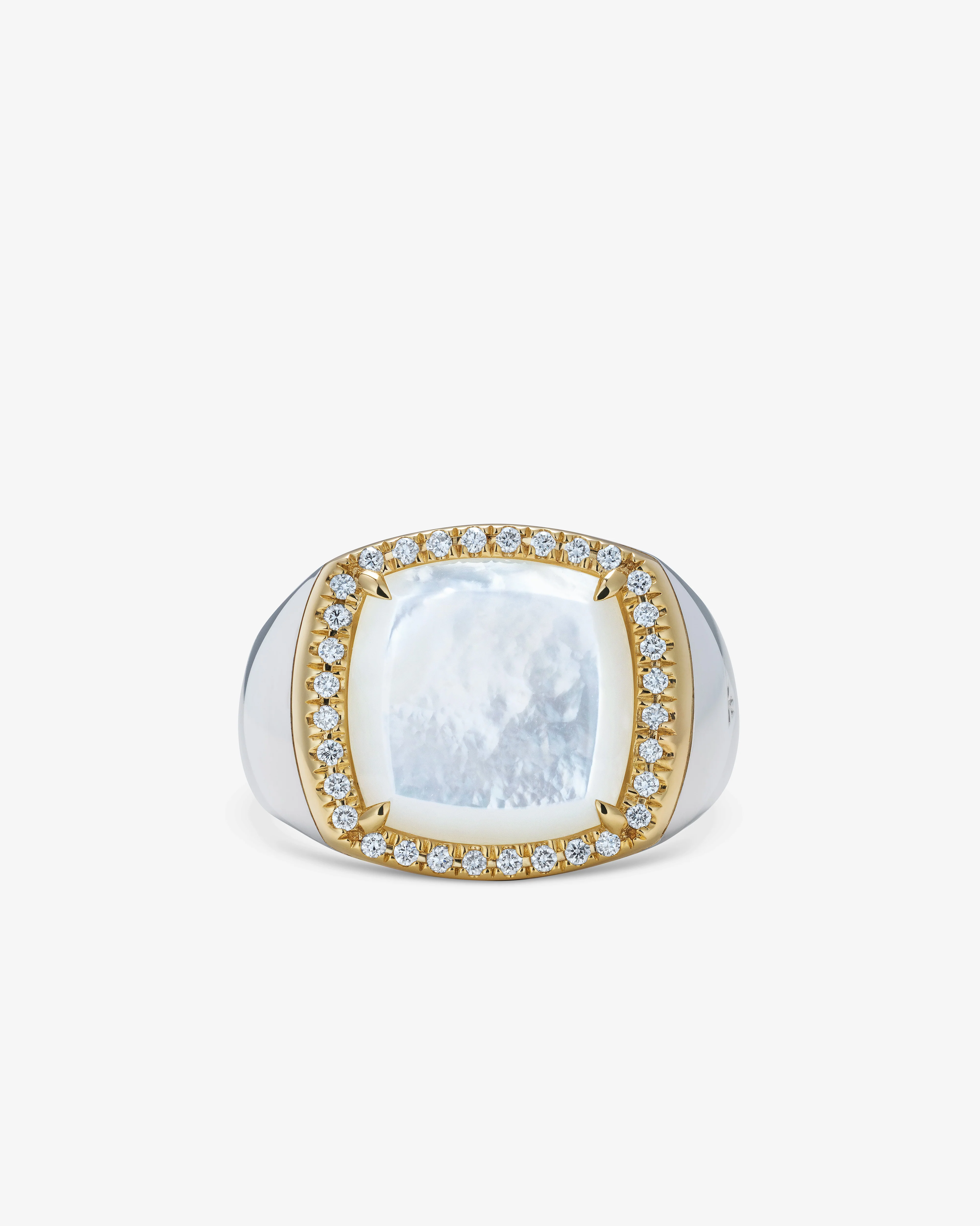 Tom Wood - May Ring White Mother of Pearl - (Silver)