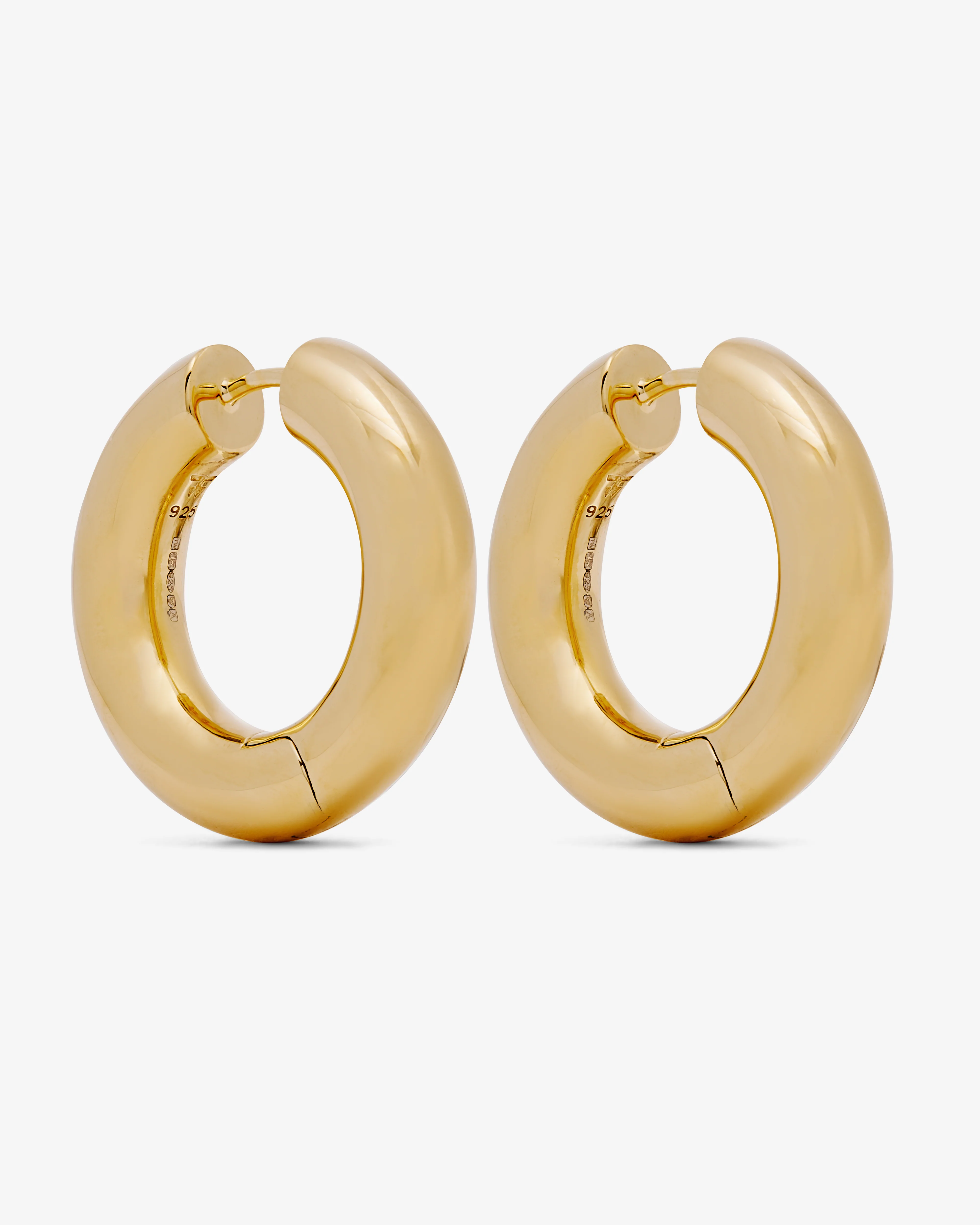 Tom Wood - Chunky Hoops Medium Gold - (Gold) - Image 2