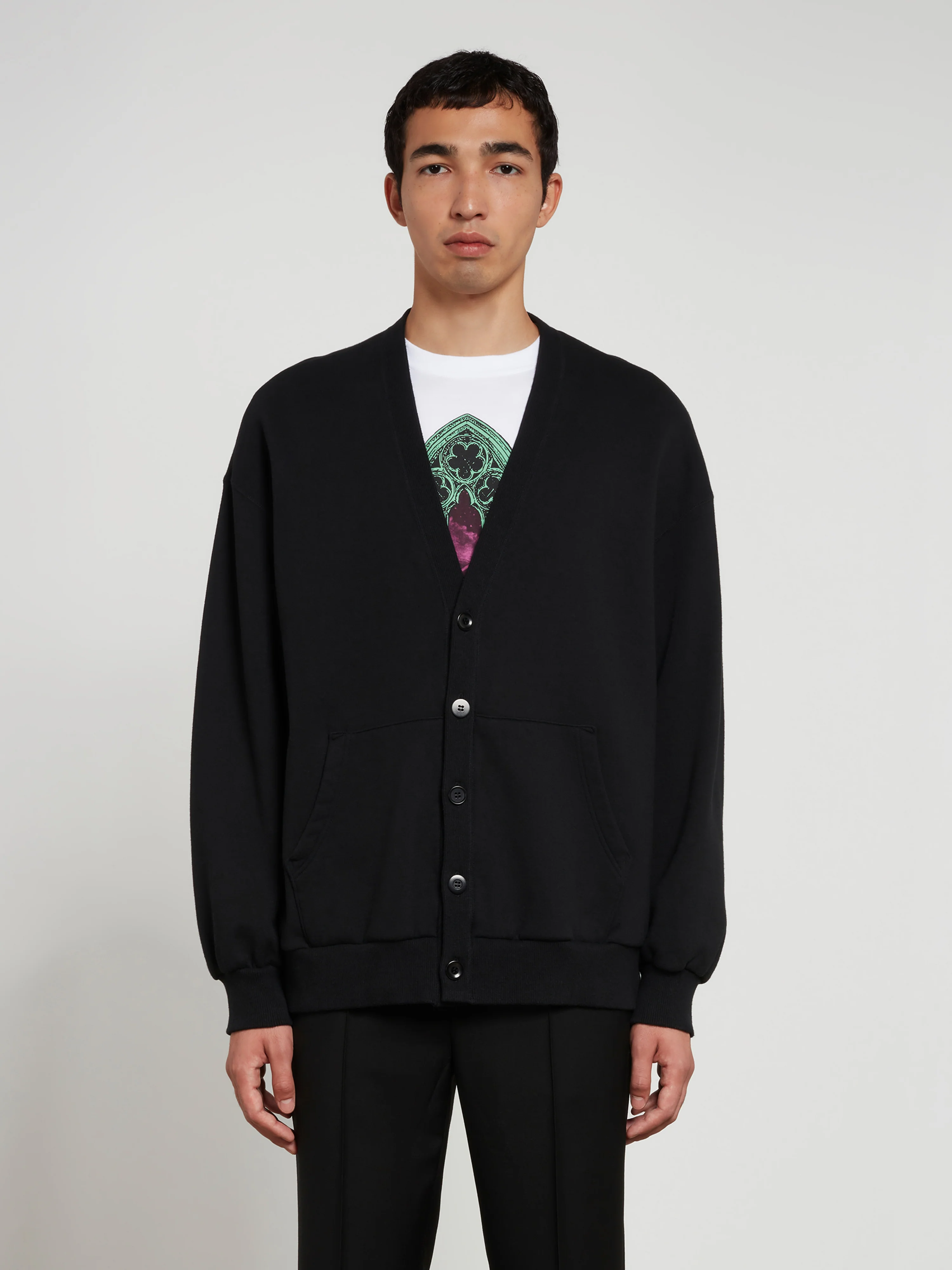 Undercover - Men’s Cardigan - (Black) - Image 2