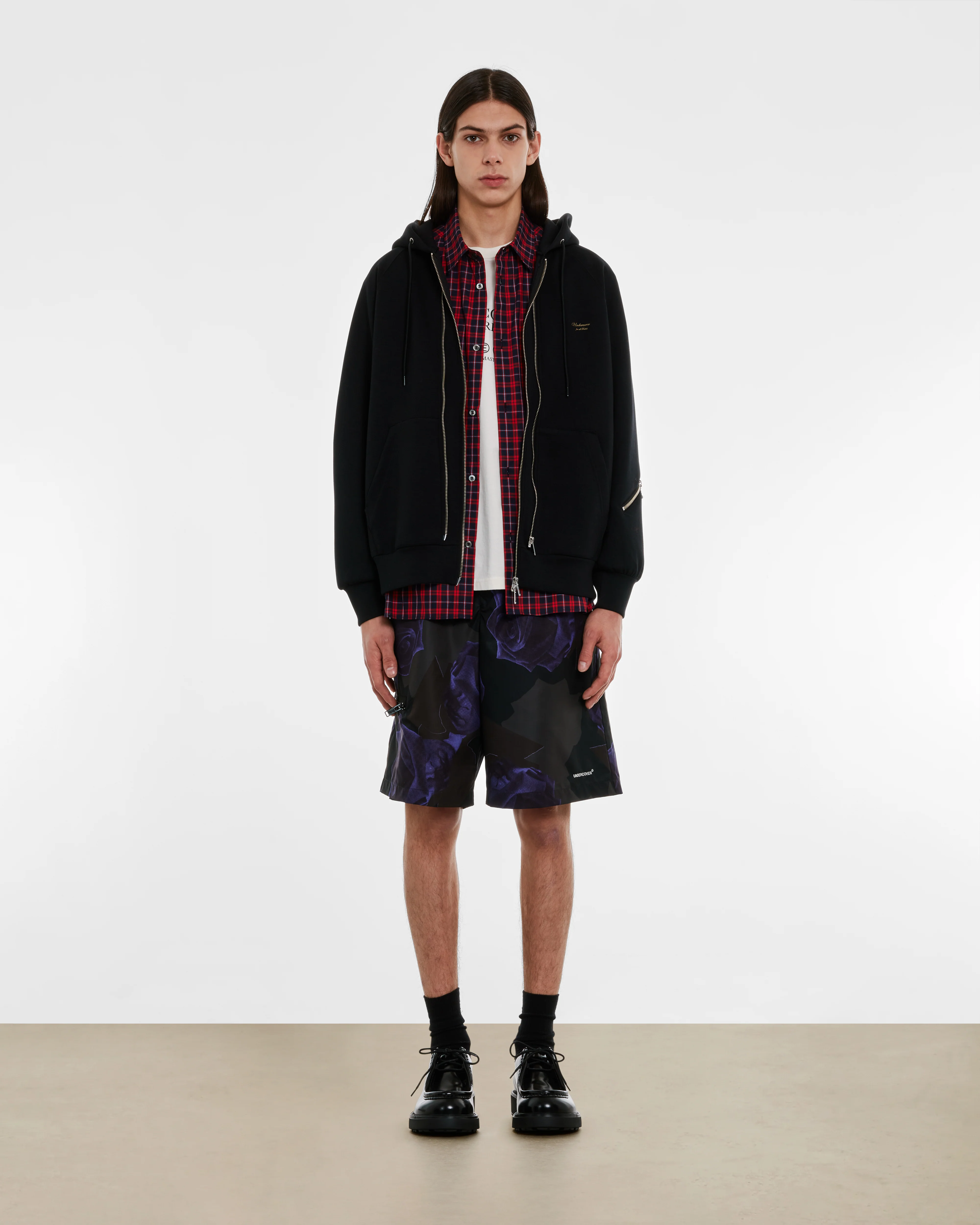 Undercover - Men’s Double Zip Hoodie - (Black) - Image 7