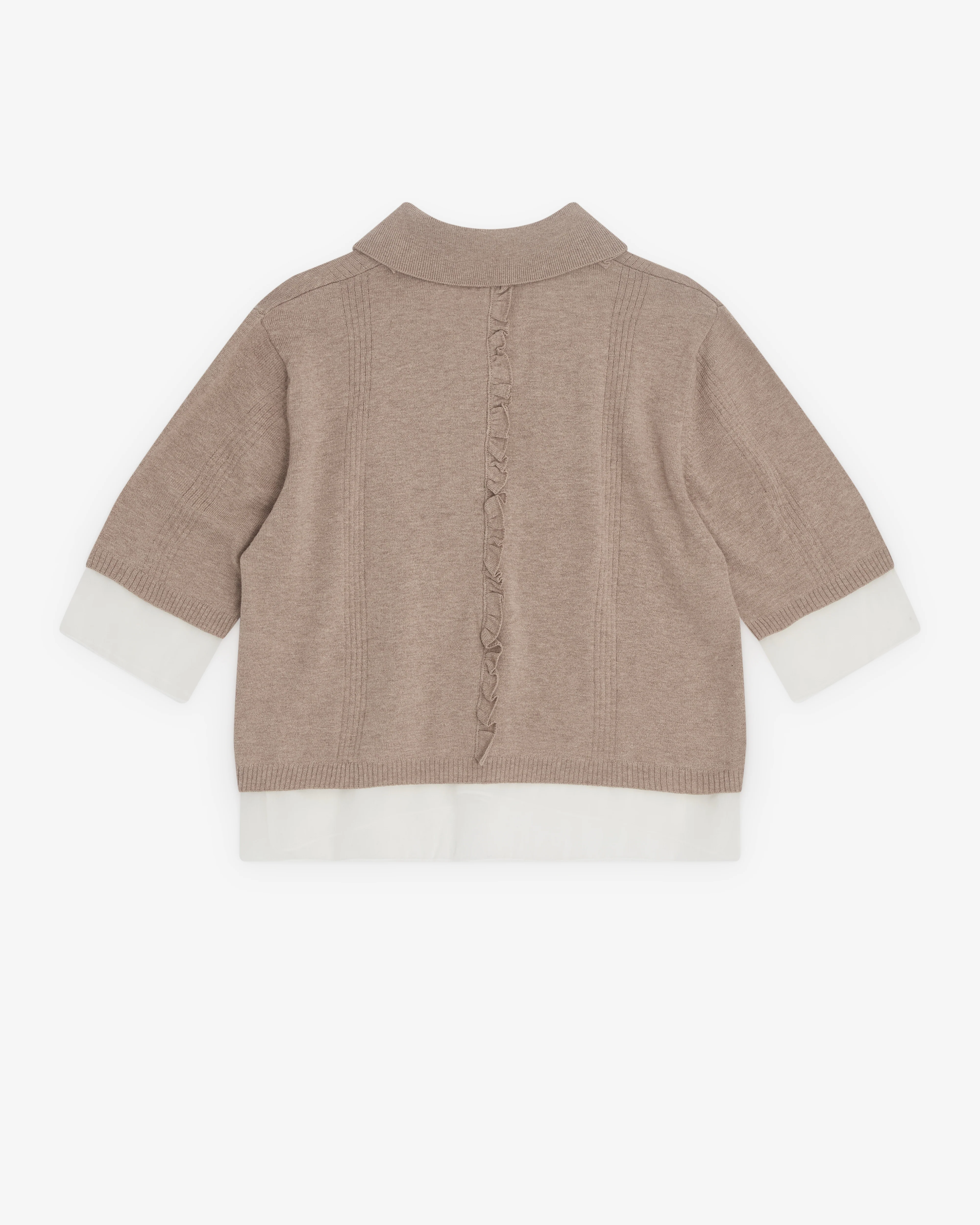 Undercover - Women’s Knit Polo - (Light Beige) - Image 2