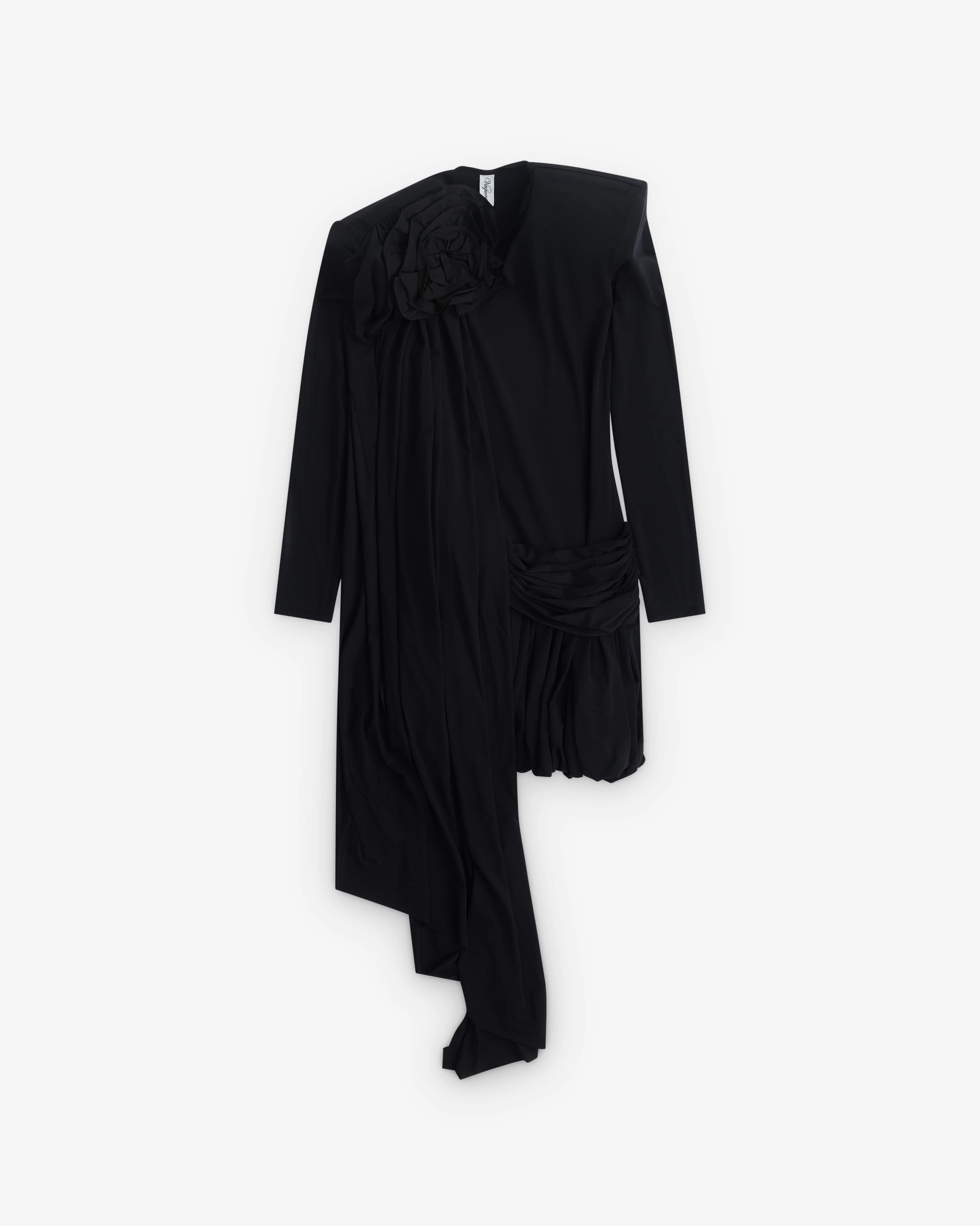Vaquera - Women’s Draped Dress- (Black)