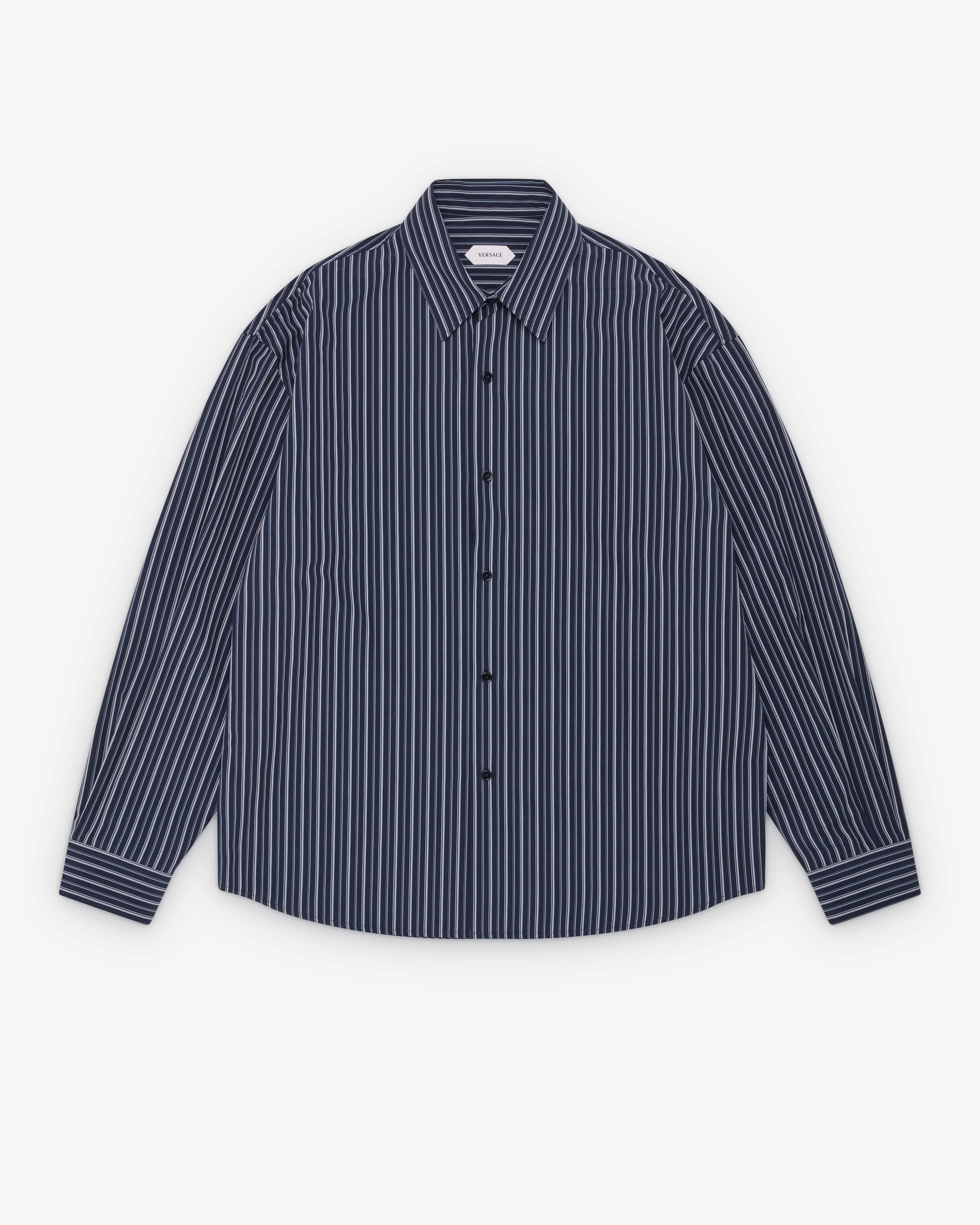 Versace - Men's Striped Loose Shirt - (Blue)