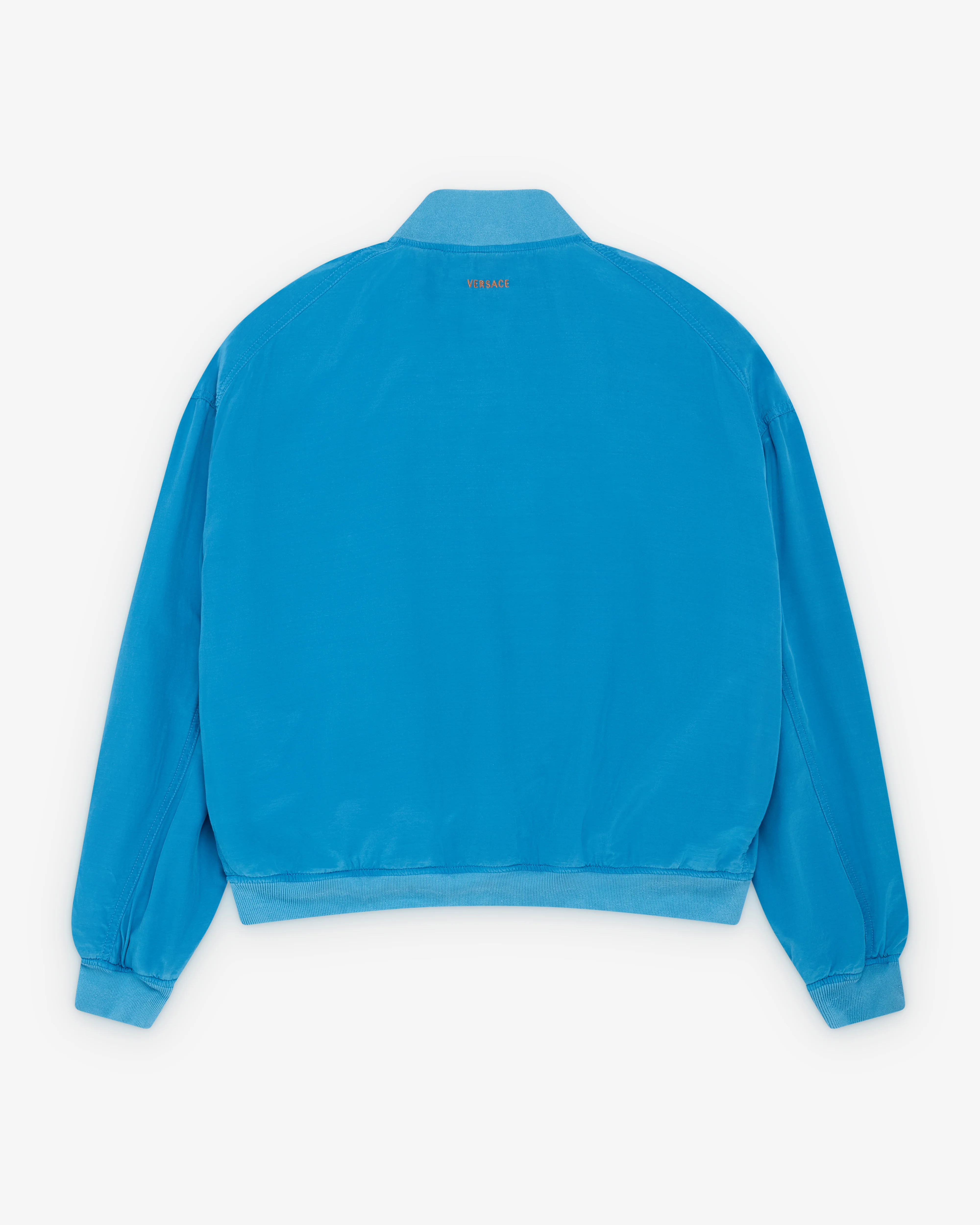 Versace - Women's Silk-Poplin Zip Blouson - (Azure) - Image 2