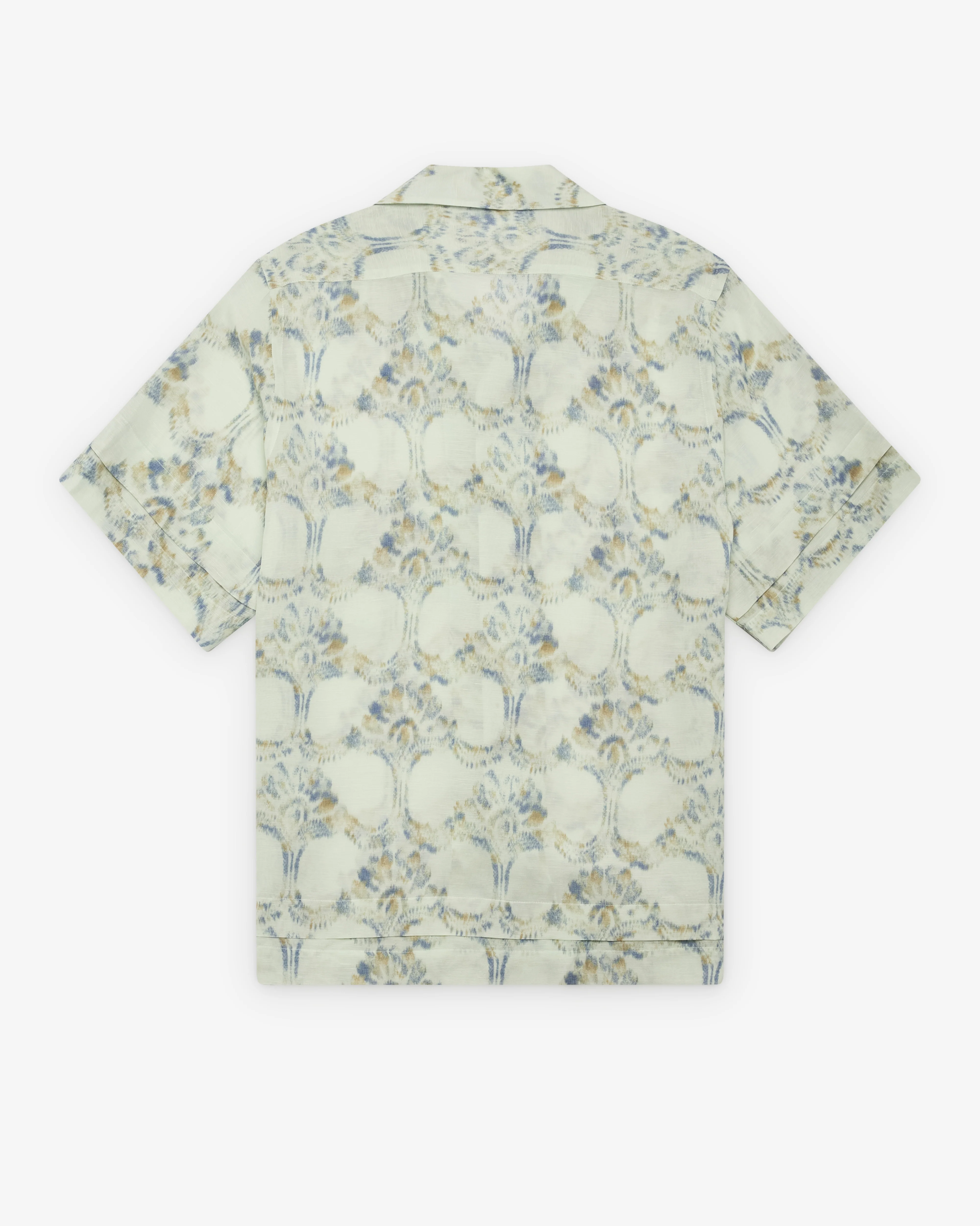Wales Bonner - Men's Lotus Bowling Shirt - (Pale Teal) - Image 2
