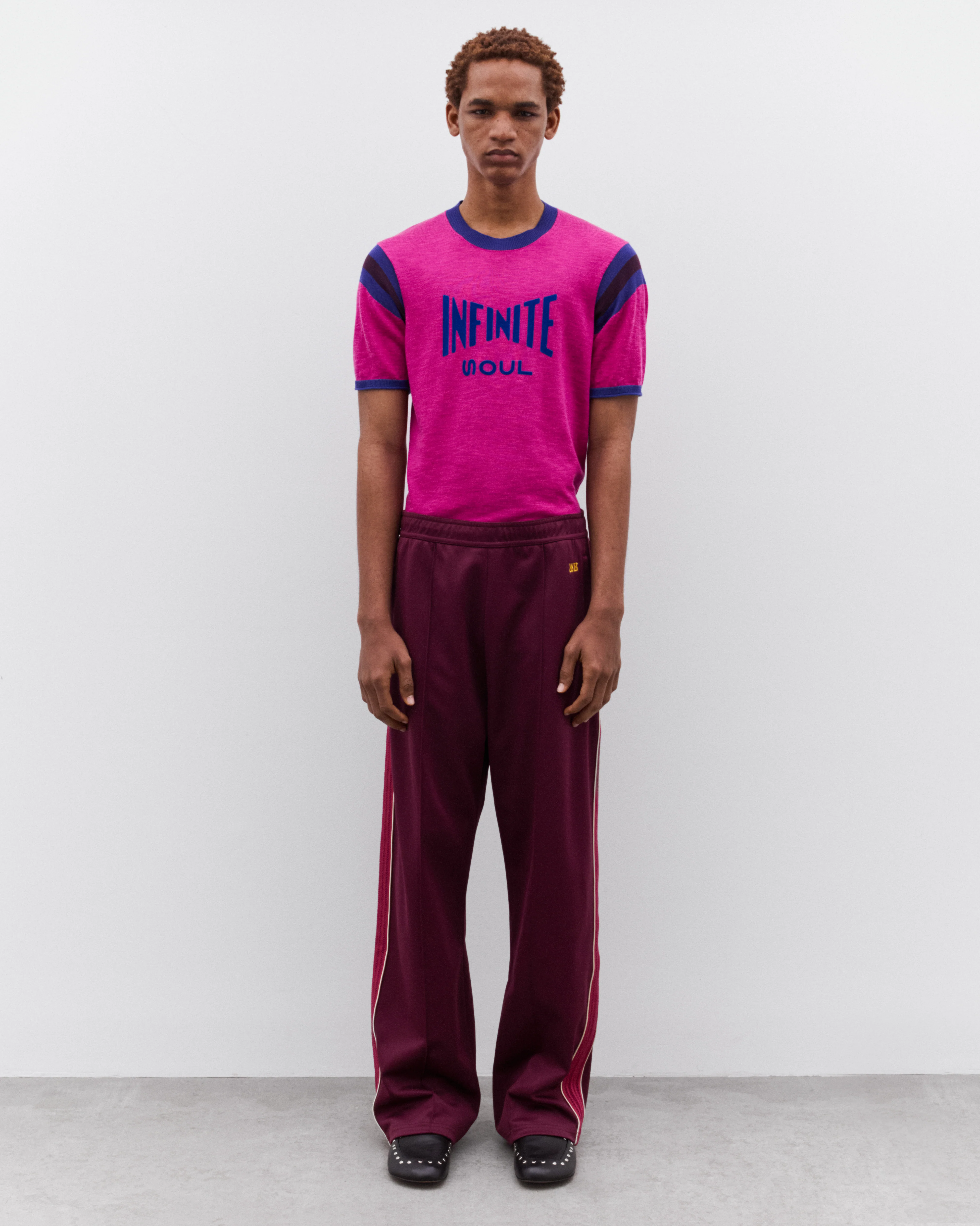 Wales Bonner - Men’s Soul T-Shirt - (Magenta) - Image 5