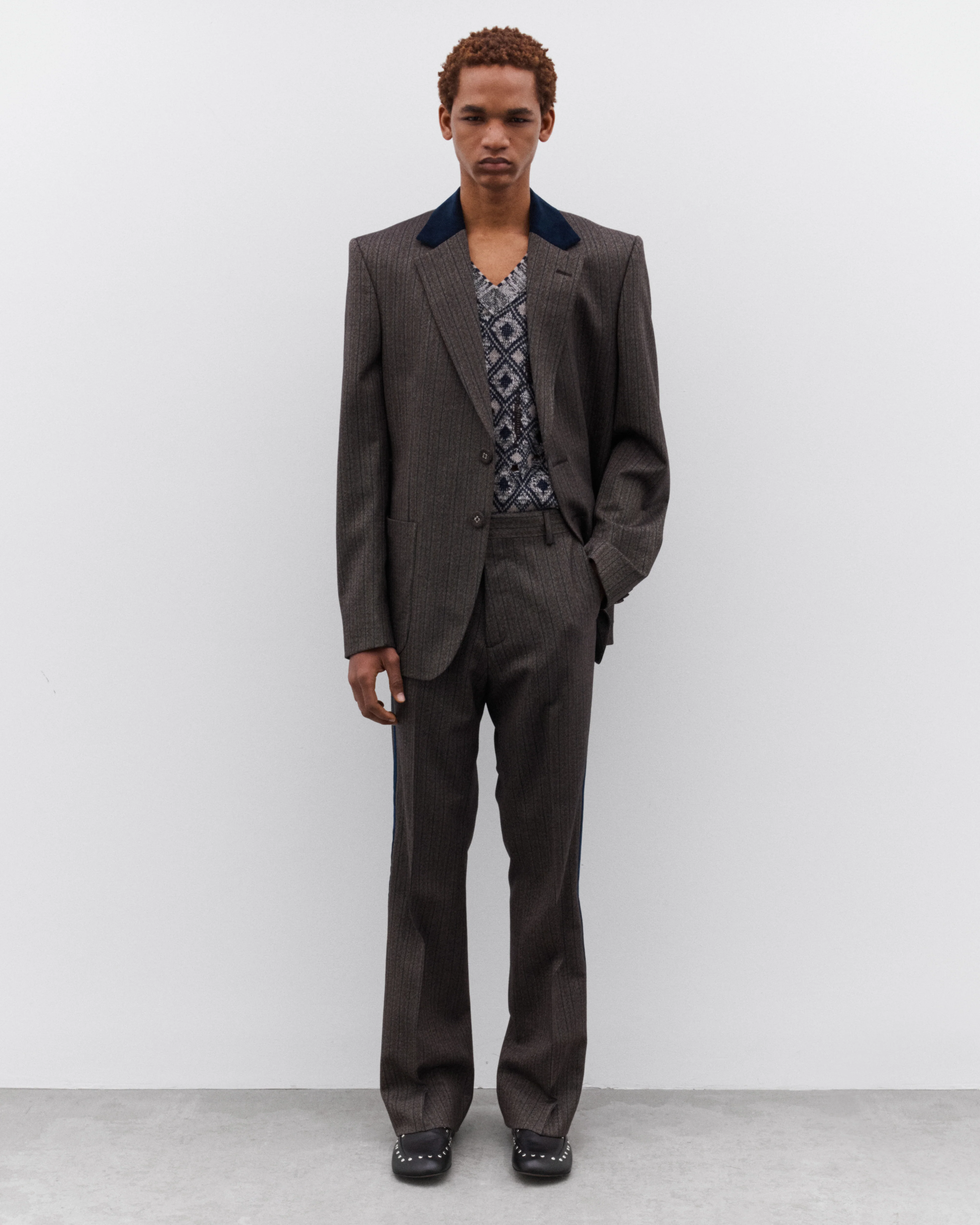 Wales Bonner - Men’s Tailored Trouser - (Grey) - Image 6