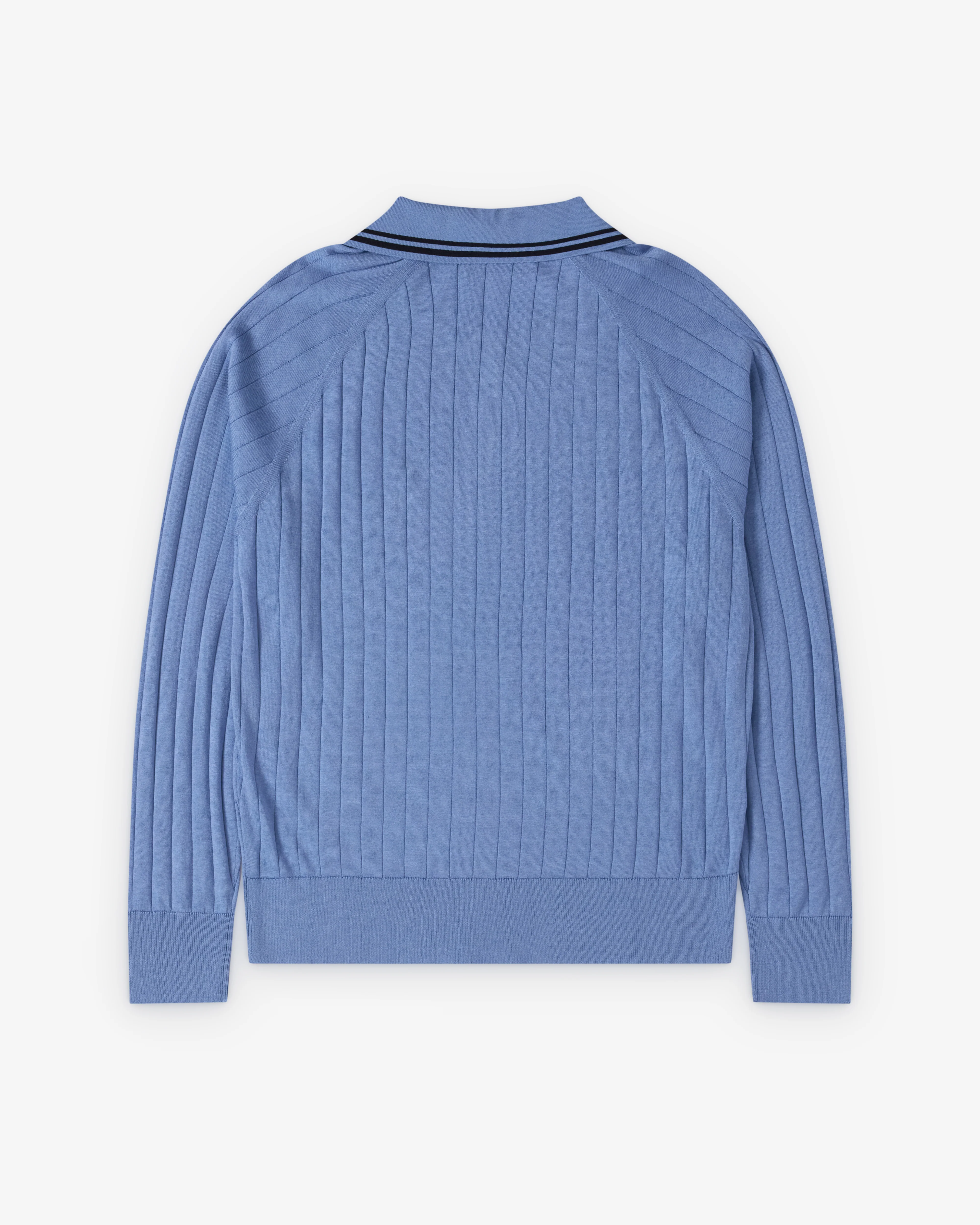 Wales Bonner - Roots Polo Shirt - (Atlantic Blue) - Image 2