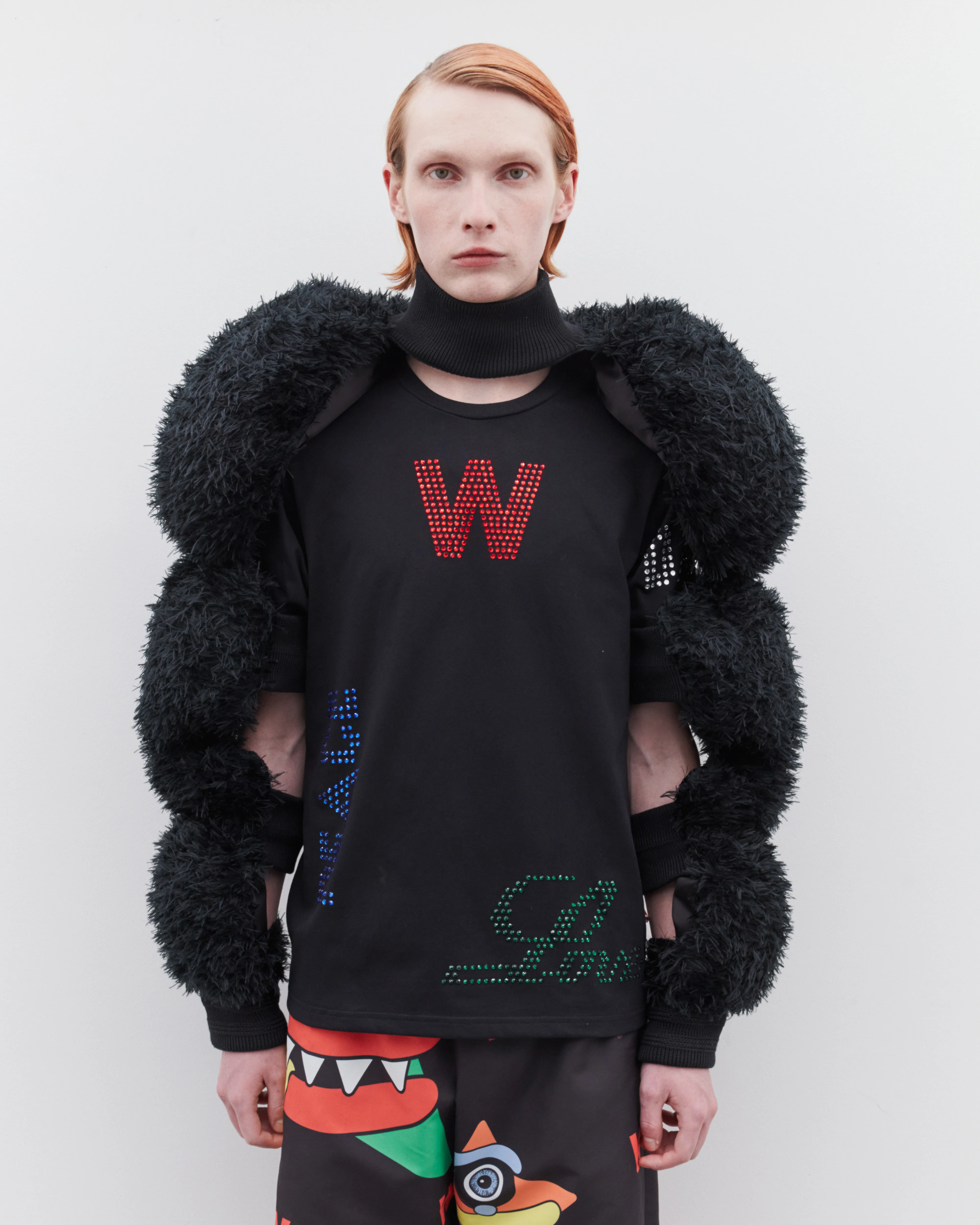 Walter Van Beirendonck - DSM Exclusive Men's Body Building Top - (Black) - Image 2