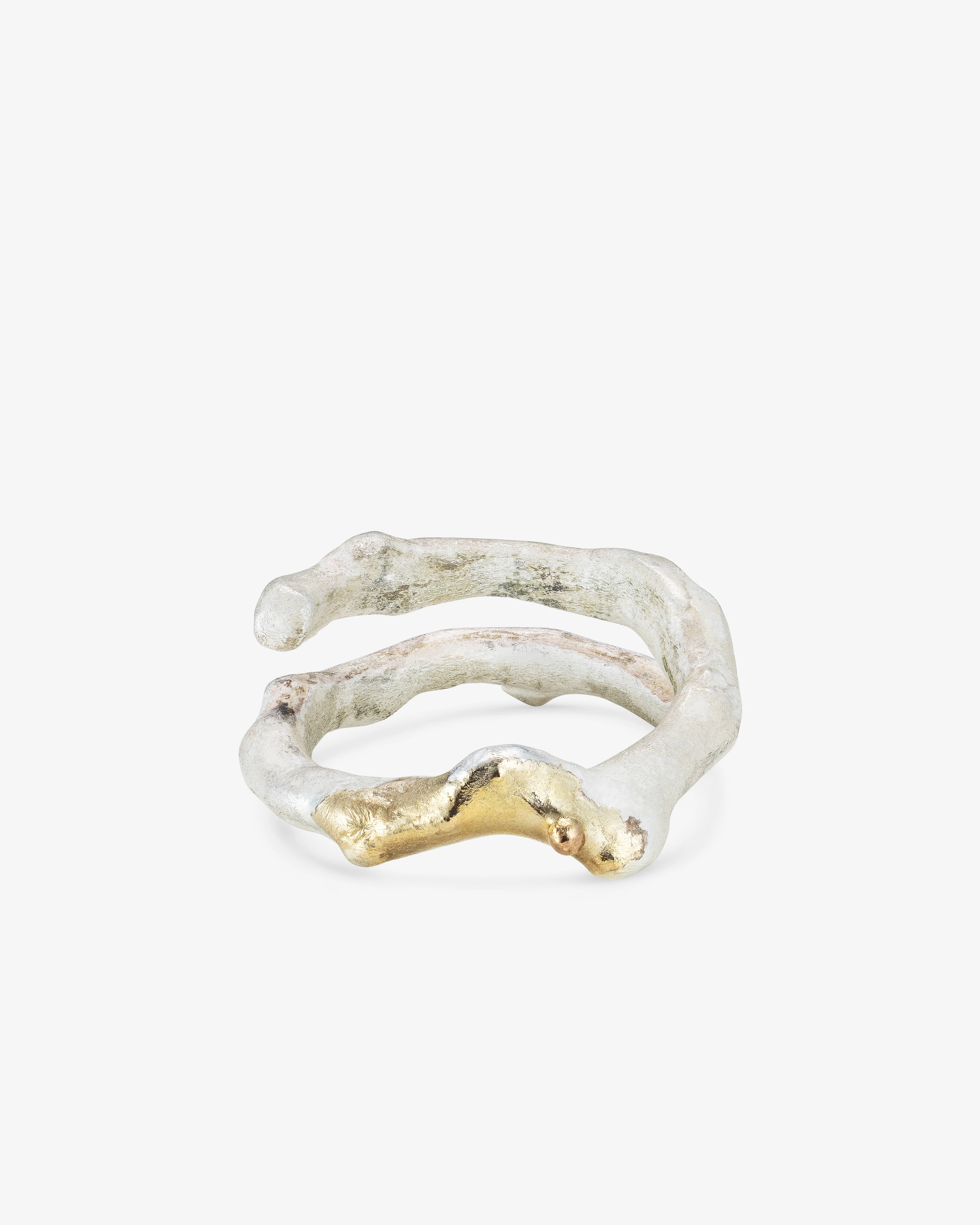 Weinan Pan - Bone Ring No4 Long - (Silver,Yellow Gold)