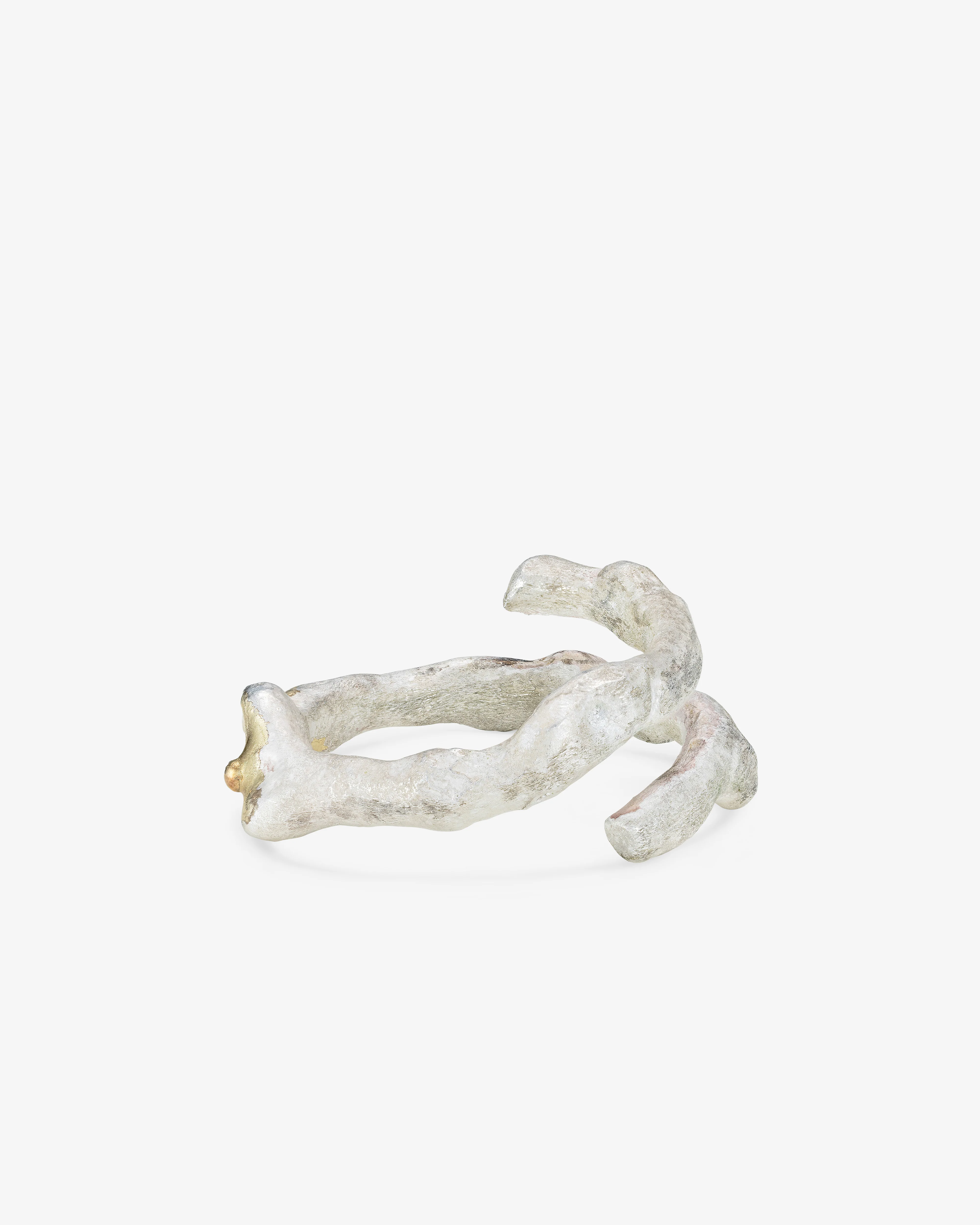 Weinan Pan - Bone Ring No4 Long - (Silver,Yellow Gold) - Image 2