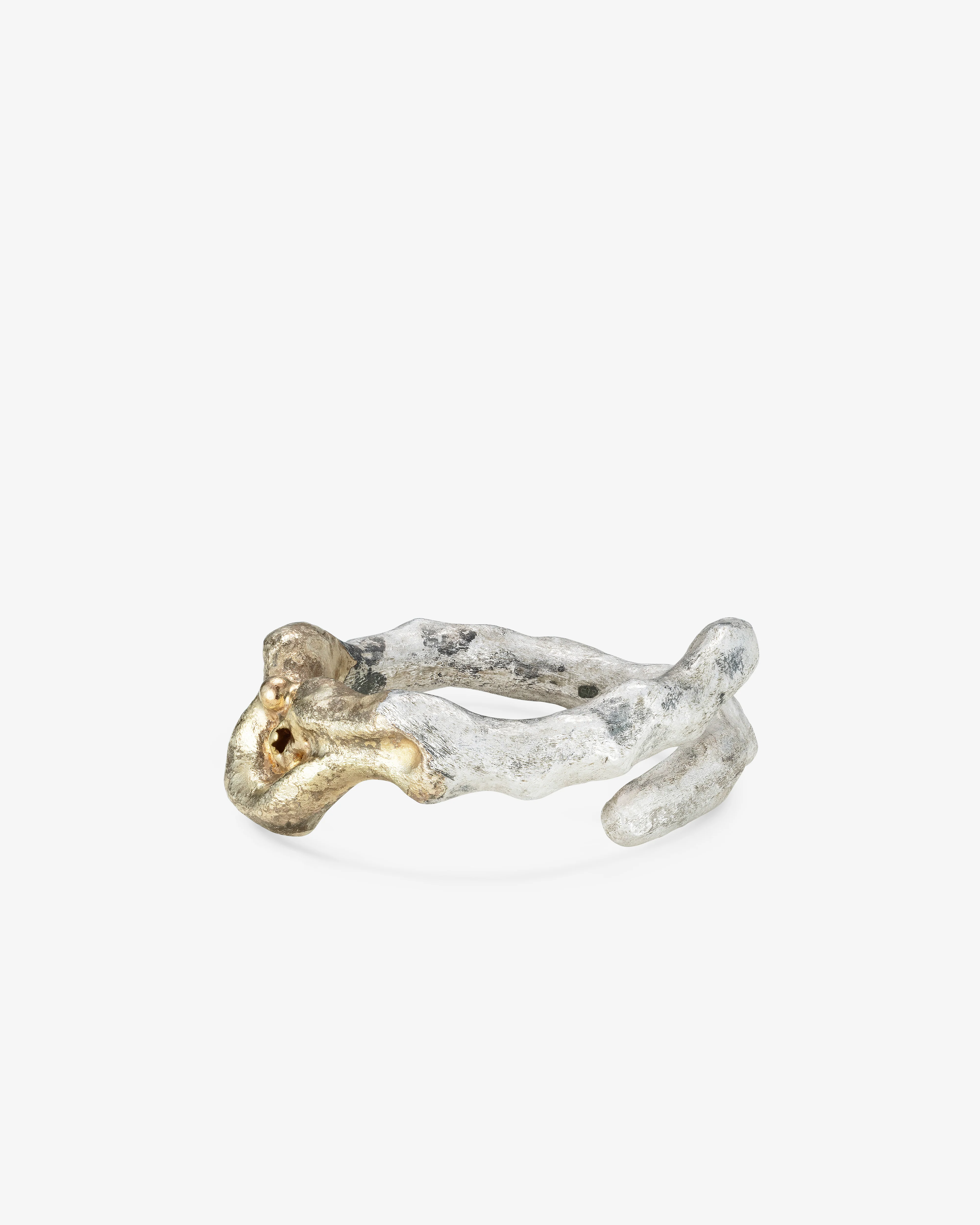 Weinan Pan - Bone Ring No5 - (Silver, Yellow Gold) - Image 2