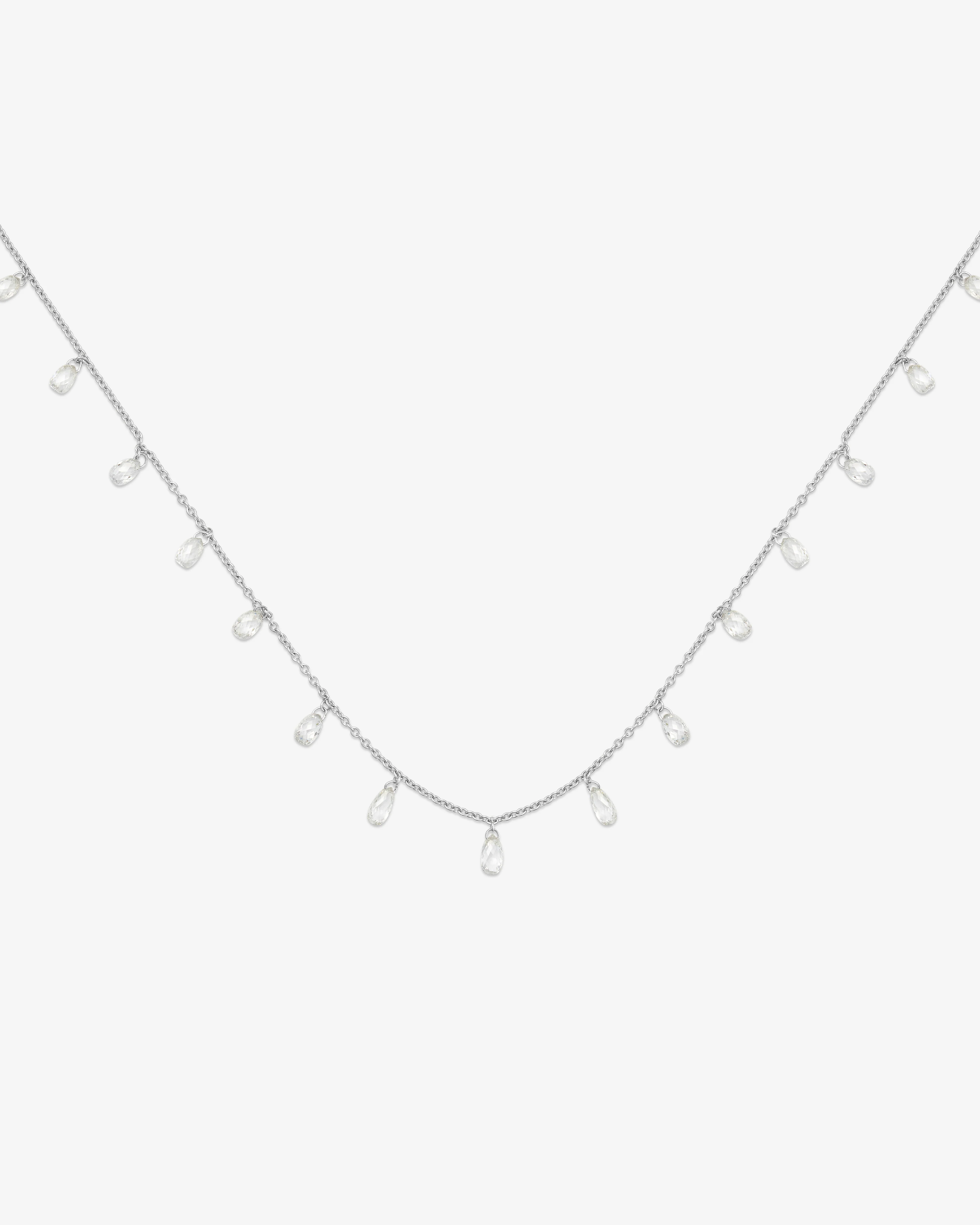 William Welstead - Briolettes Diamond Necklace - (Platinum) - Image 2