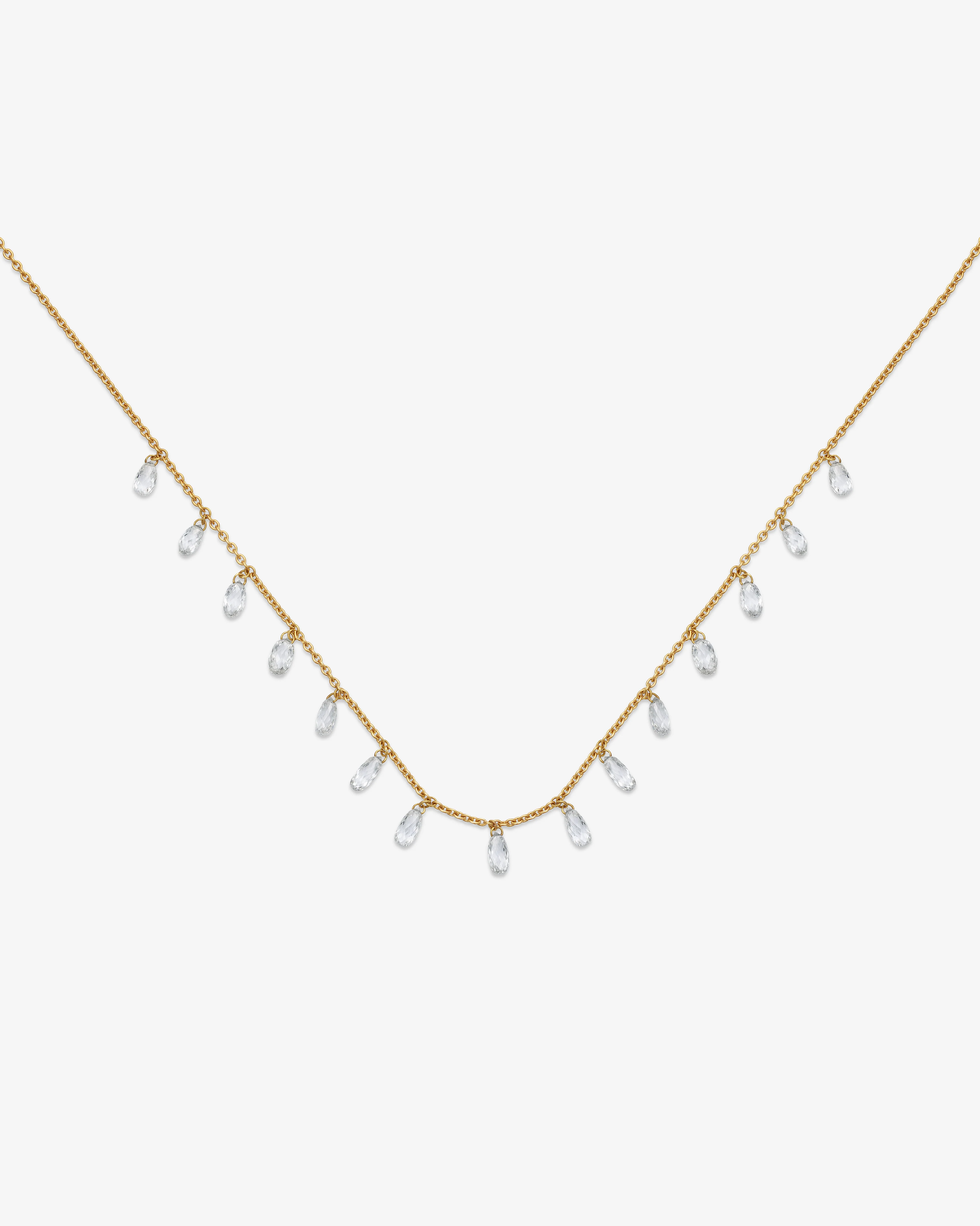 William Welstead - Briolette Diamond Necklace - (Gold) - Image 2