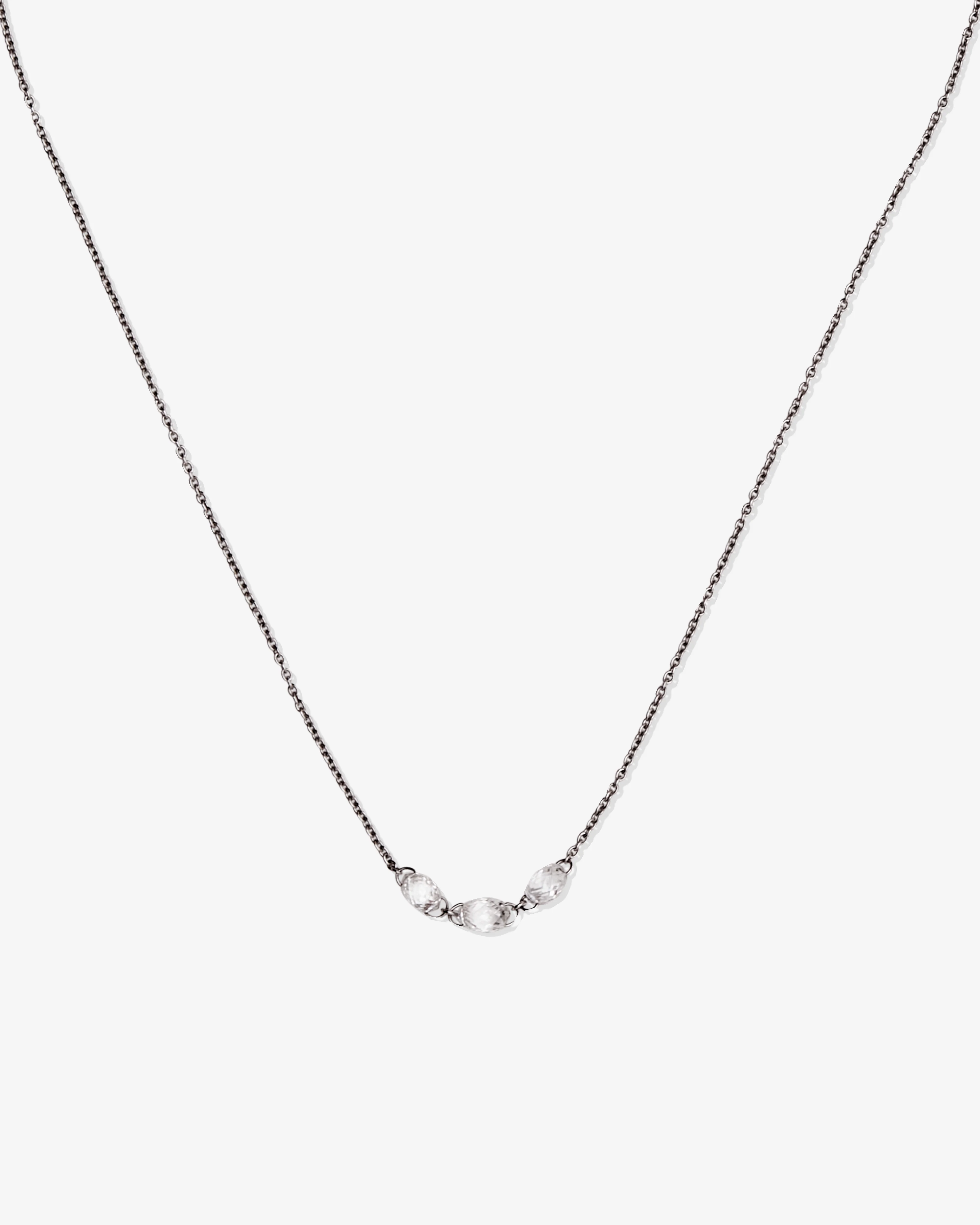 William Welstead - Women's Three Nizam Bead Necklace - (Platinum) - Image 2
