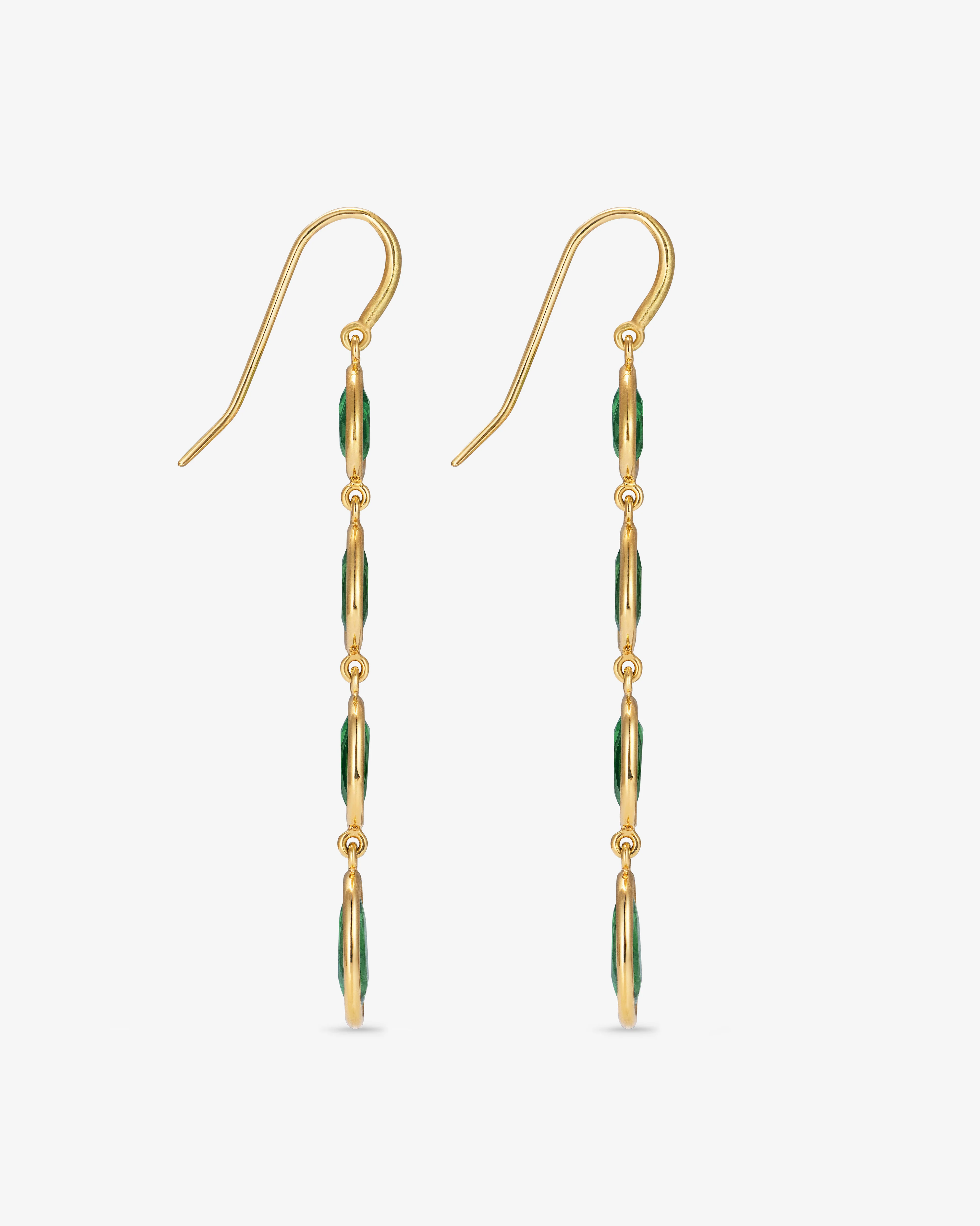 William Welstead - Tsavorite Drop Earrings - (Yellow Gold) - Image 3